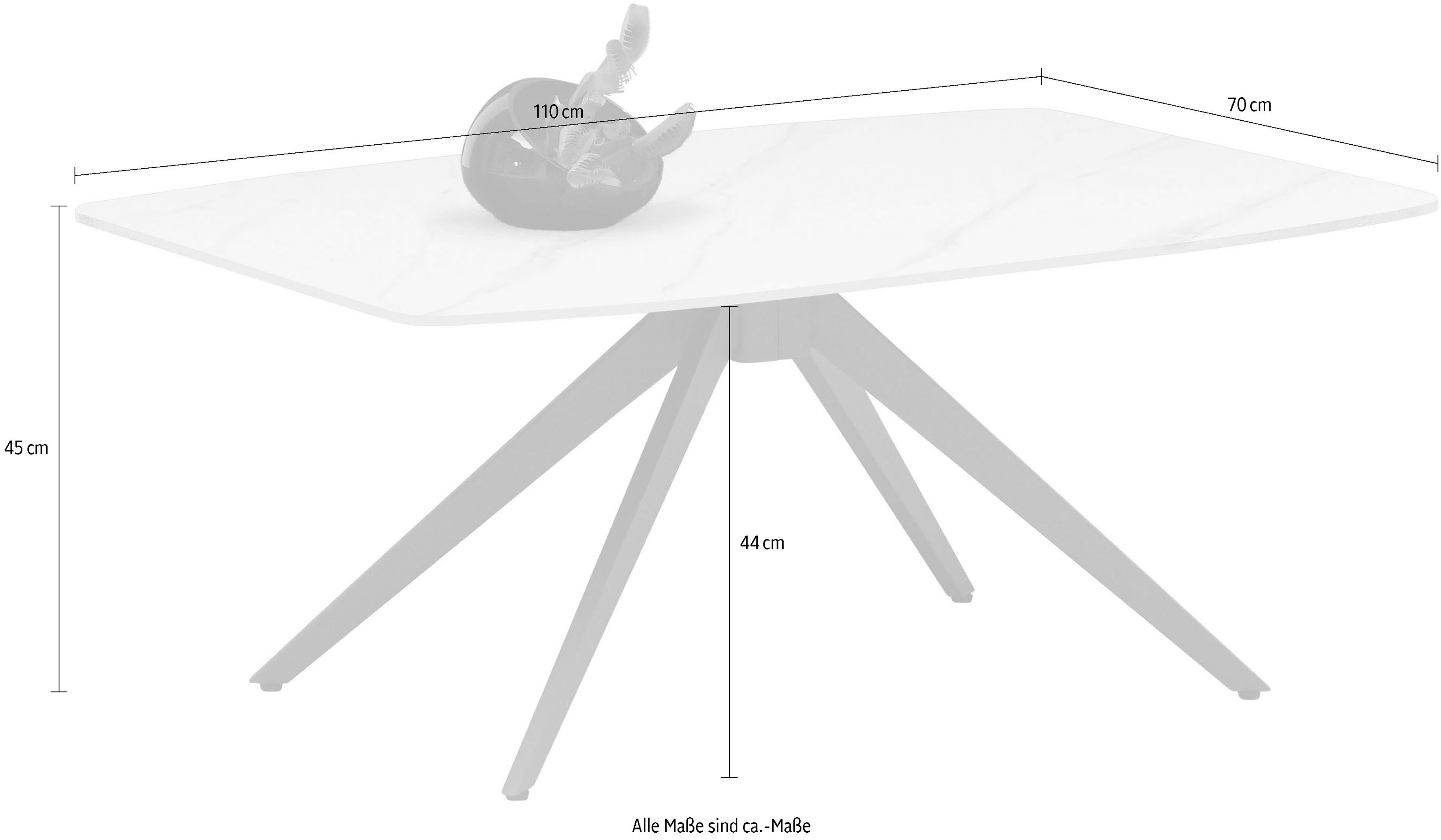 Stolkom Salontafel Finn Gegoten keramiek, tafel in edele uitstraling
