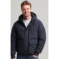 superdry gewatteerde jas sd-vintage mountain puffer jacket blauw