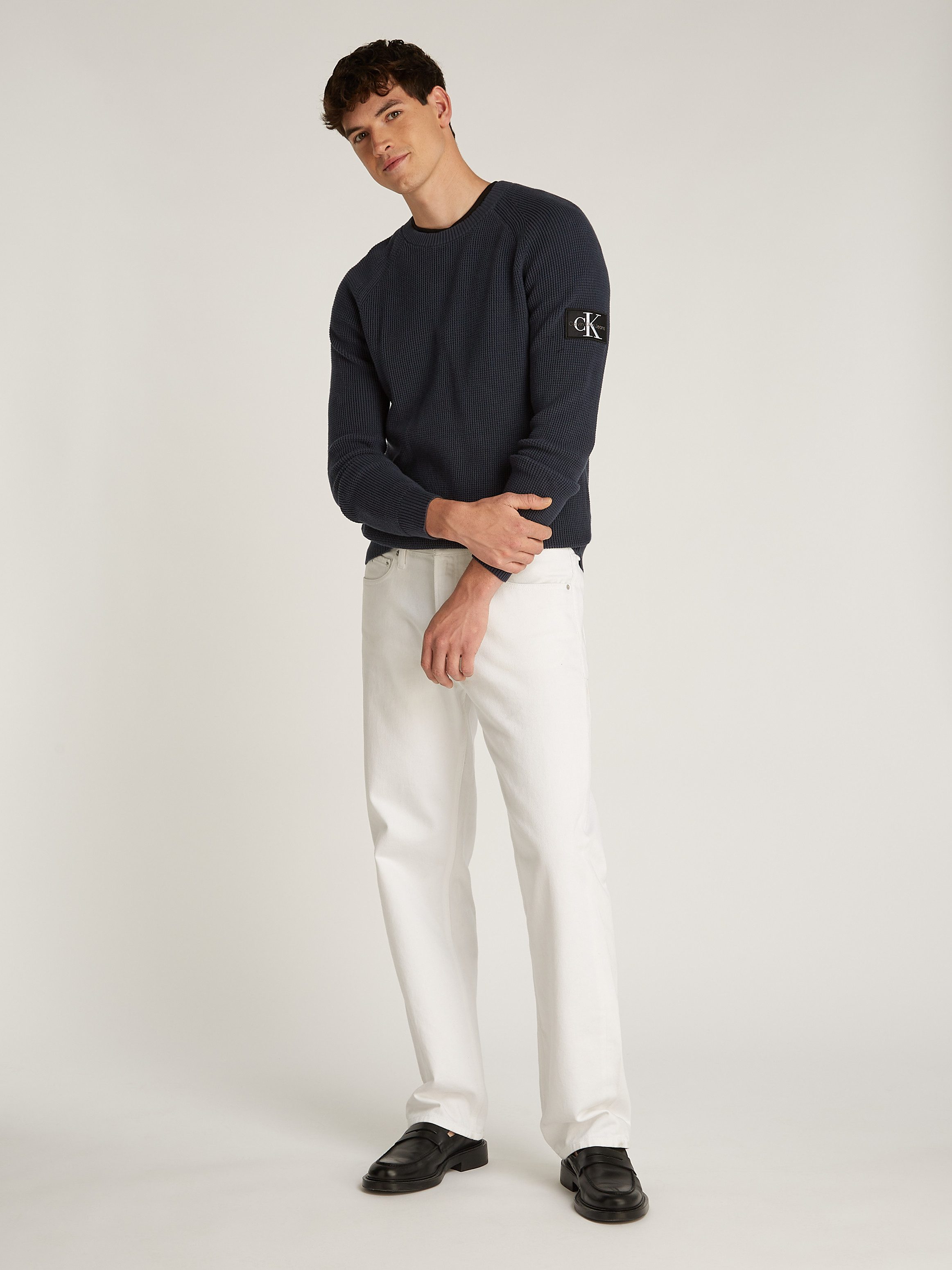 Calvin Klein Trui met ronde hals BADGE EASY SWEATER
