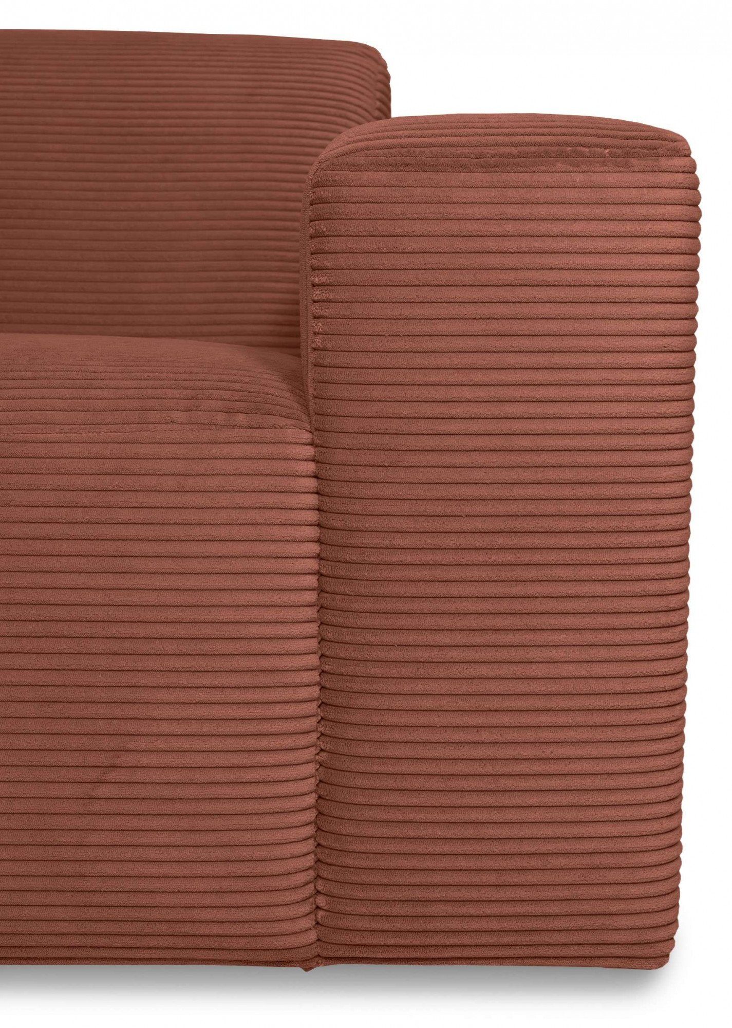 INOSIGN 3-zitsbank Koa, 228 cm, modulair bankstel in webstof, cord Designbank in corduroy, zachte lounge-zitcomfort