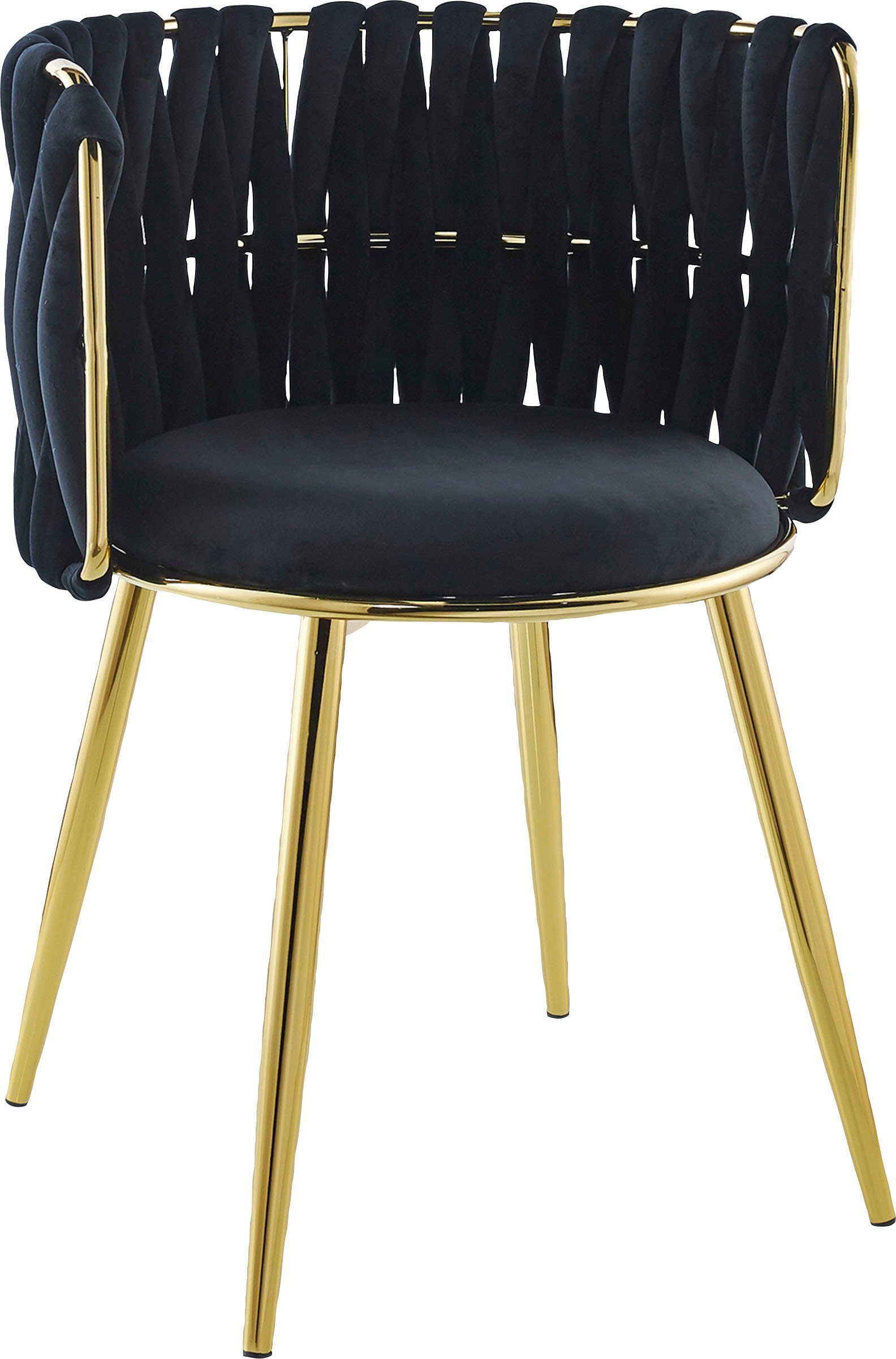 Kayoom Eetkamerstoel Stoel Milla 125 2-delige set, geweldig ontwerp van de rugleuning, ronde zitting (set, 2 stuks)