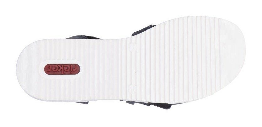 Rieker Sandalen , zomerschoen, sandaal, sleehak, met gestreepte zool