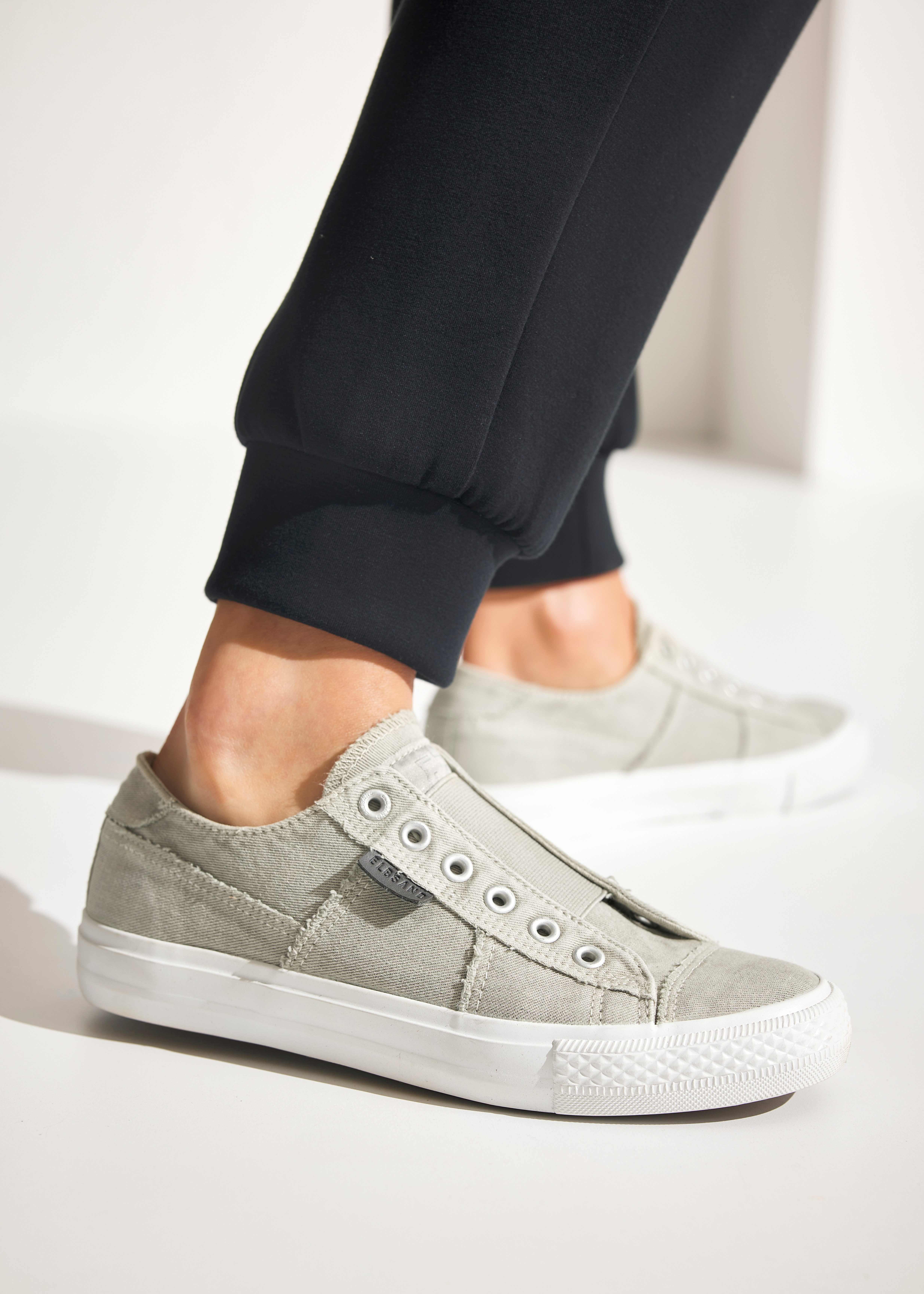 Elbsand Sneakers Halfschoen, slippers, vrijetijdsschoen, uit textiel, comfortabele elastische inzet, lage schoen, casual schoen, slipper