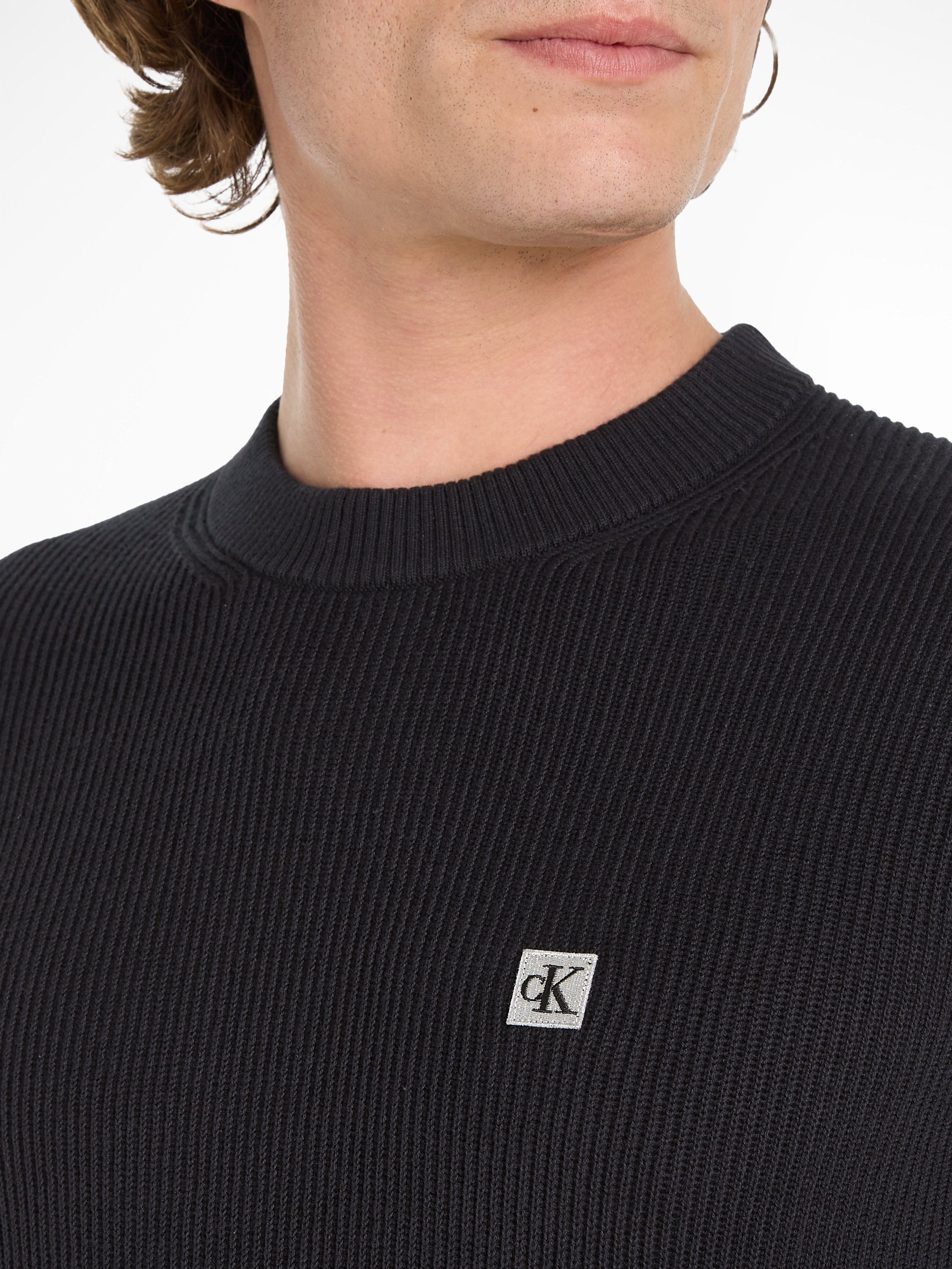 Calvin Klein Trui met ronde hals CK EMBRO BADGE SWEATER