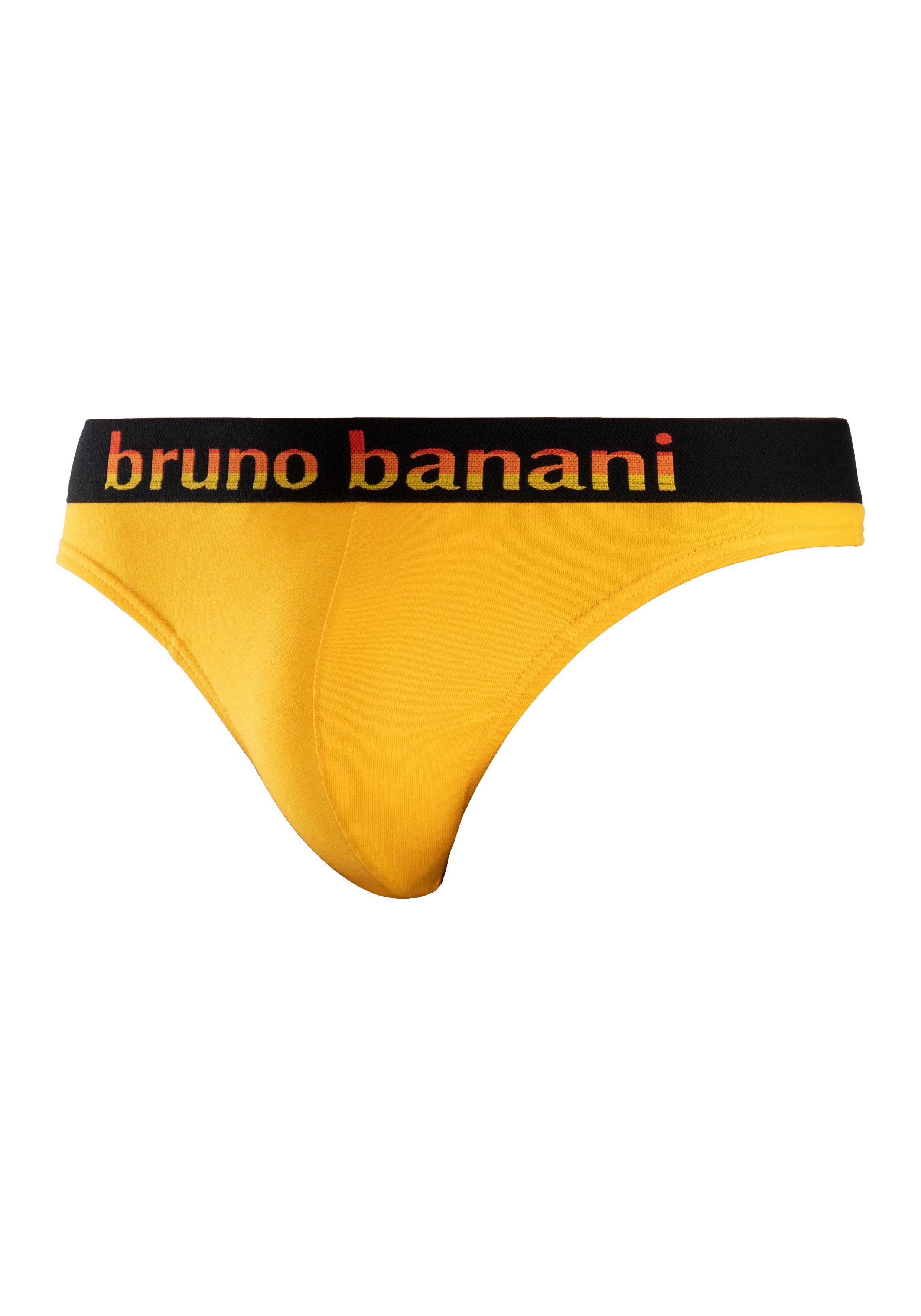 Bruno Banani String met gestreepte logoweefband (set, 5 stuks)