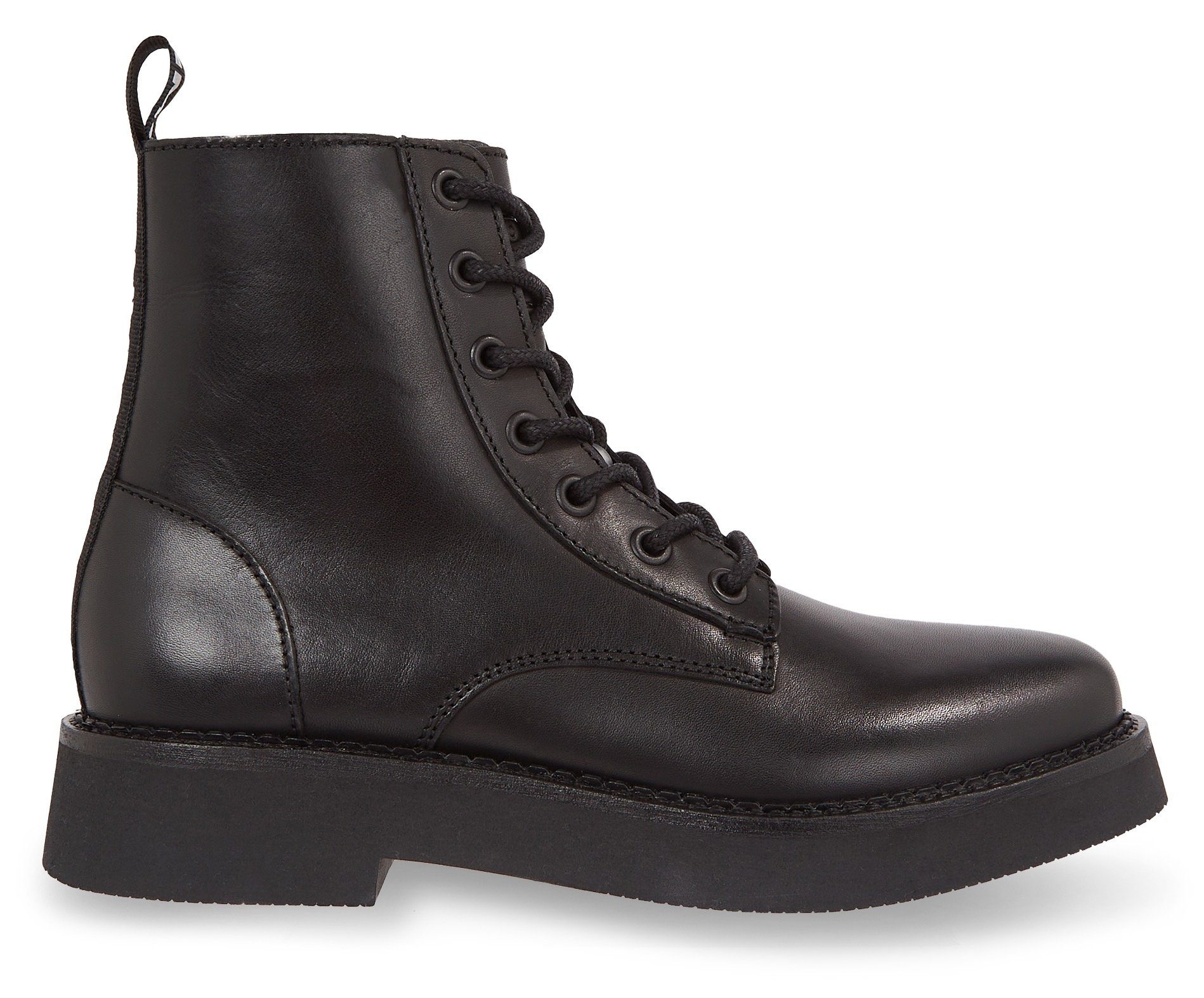 TOMMY JEANS Hoge veterschoenen TJW LACE UP FLAT BOOT met logo aan de aantrekband