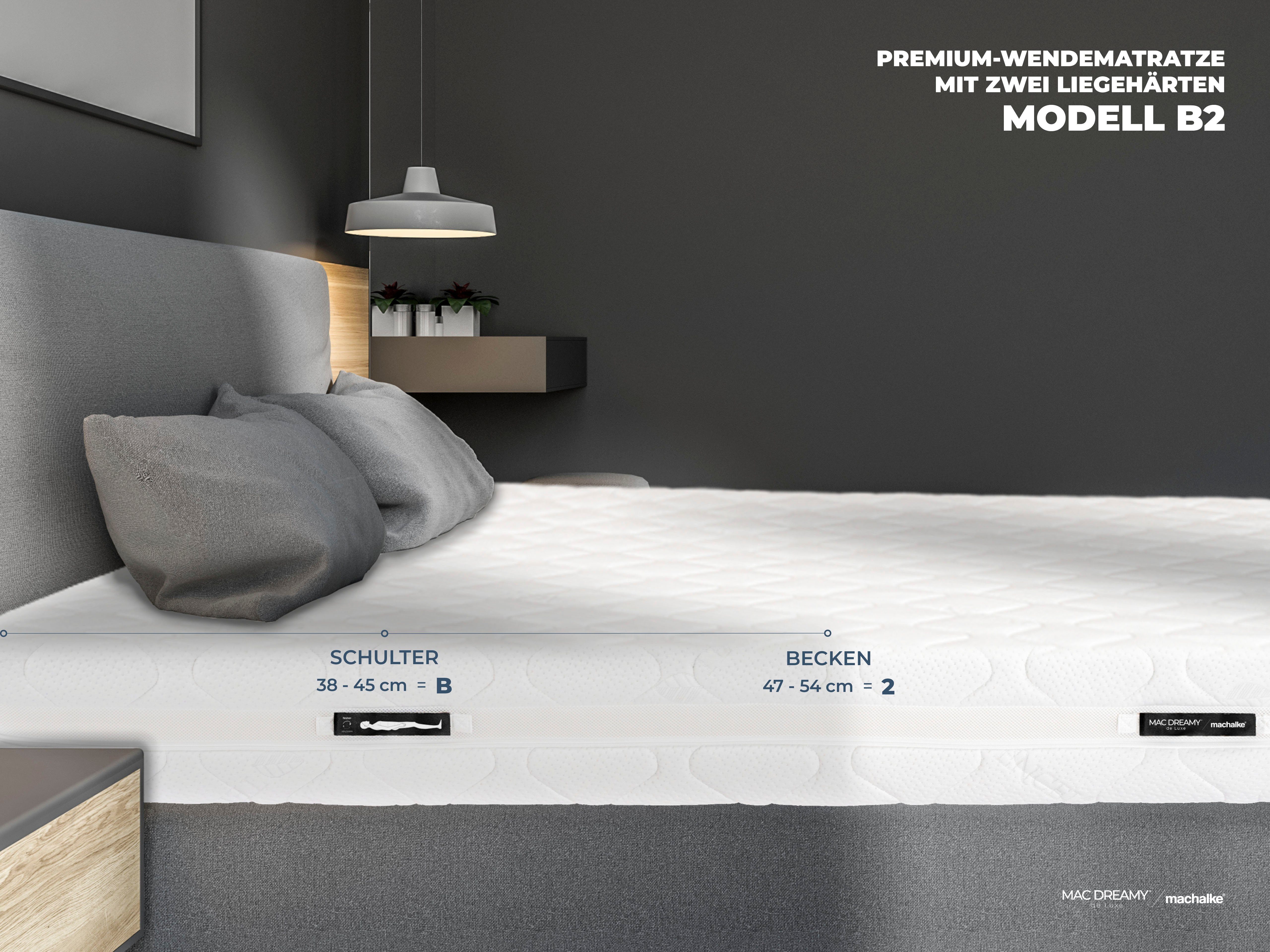 machalke® Koudschuimmatras Mac Dreamy de Luxe Premium matras in verschillende afmetingen, luxueuze tweezijdig te gebruiken matras hoogte 20 cm
