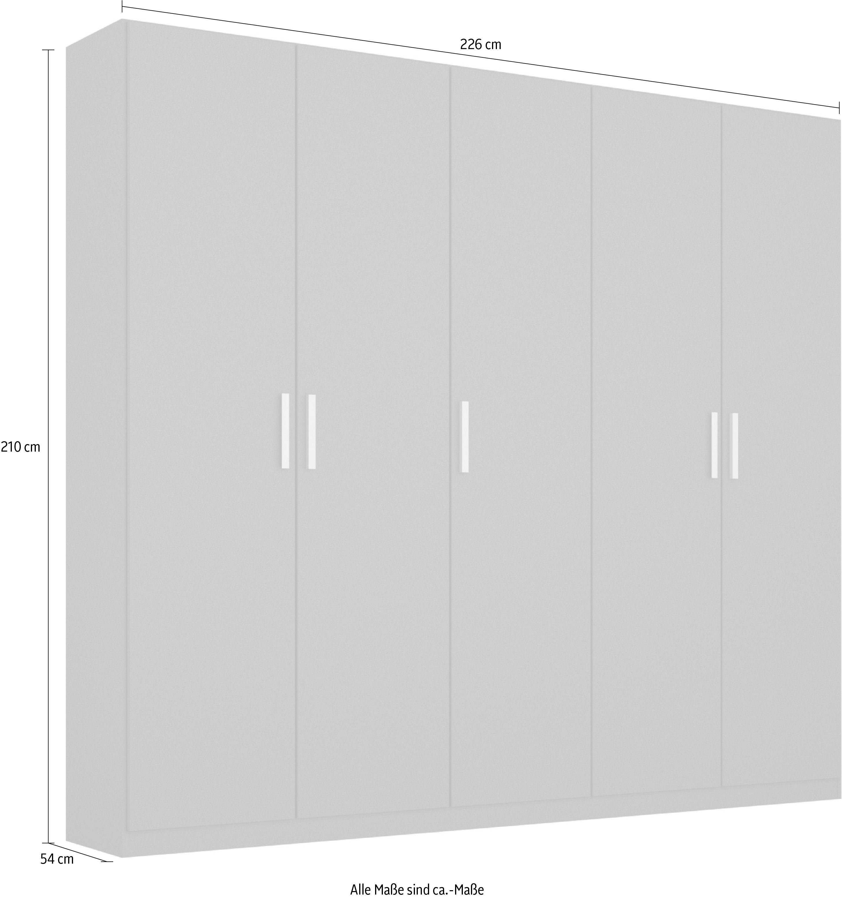 rauch Draaideurkast Kledingkast kast garderobe KOLUNA met decor-front inclusief 2 binnenladen en extra legplanken made in germany