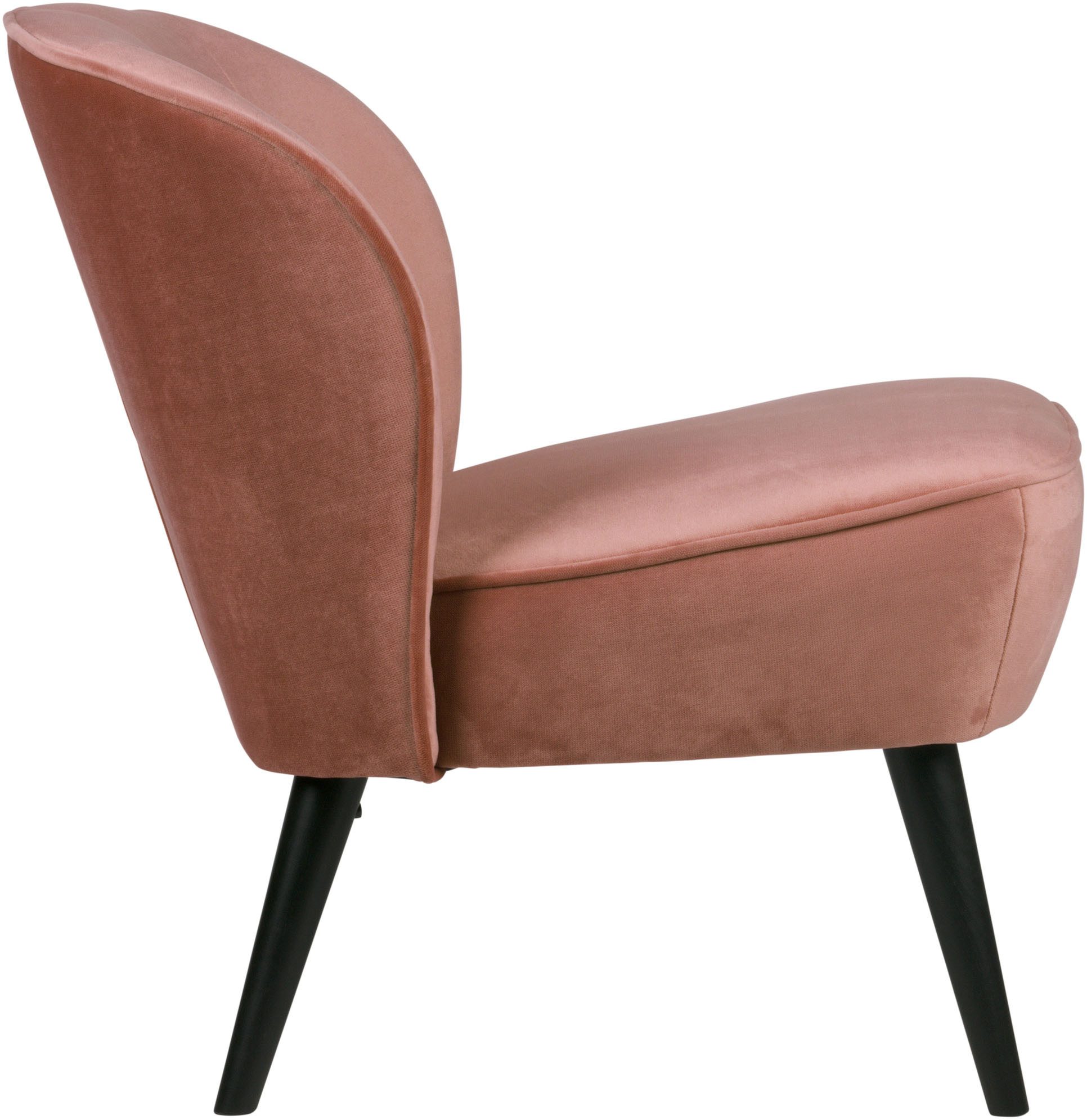 WOOOD Fauteuil Sara zacht gepolsterd, 4-poots frame, h 71 cm x b 59 cm