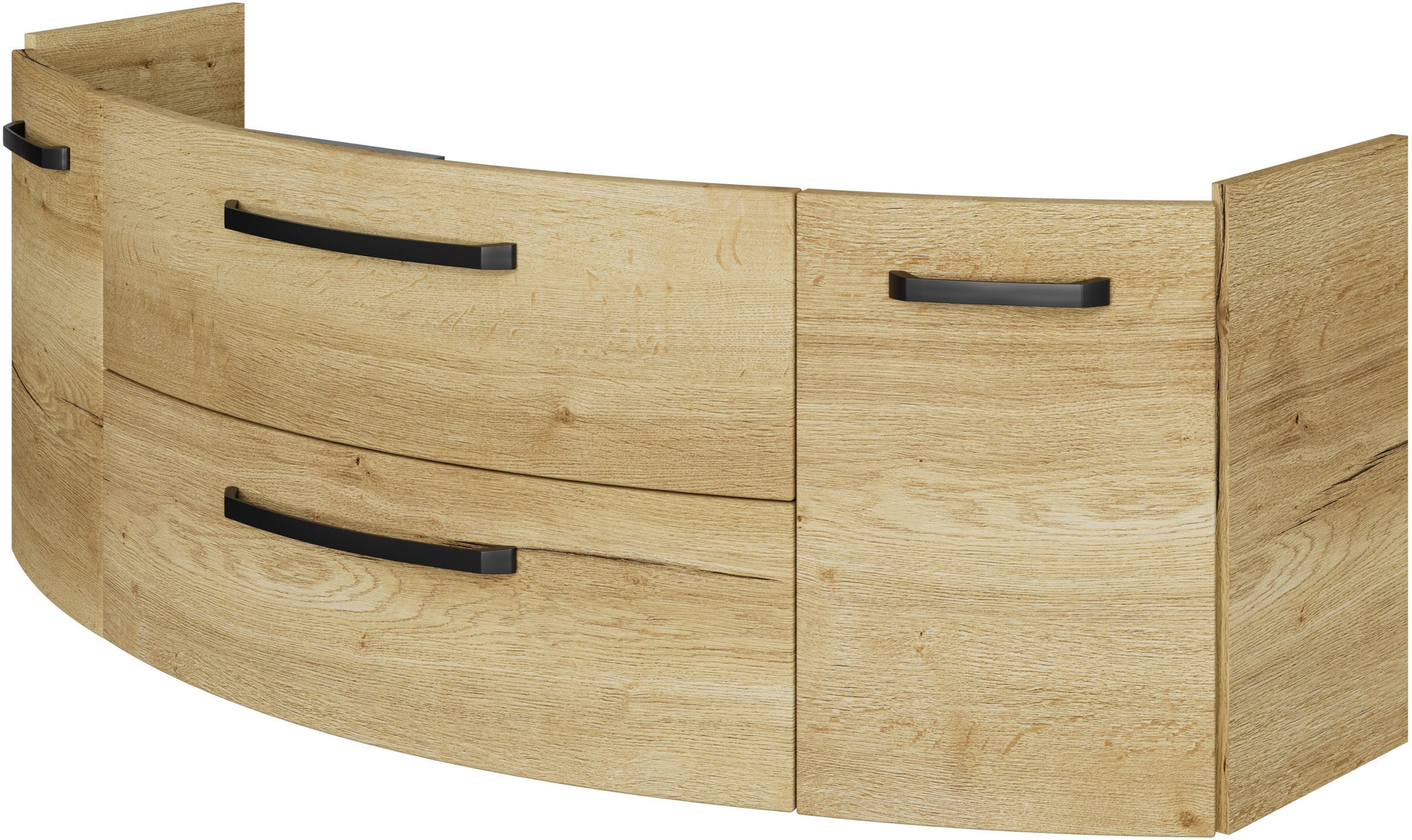 Saphir Badmeubelset Serie 4010 4-delig keramische wastafel met LED-spiegelkast (set)