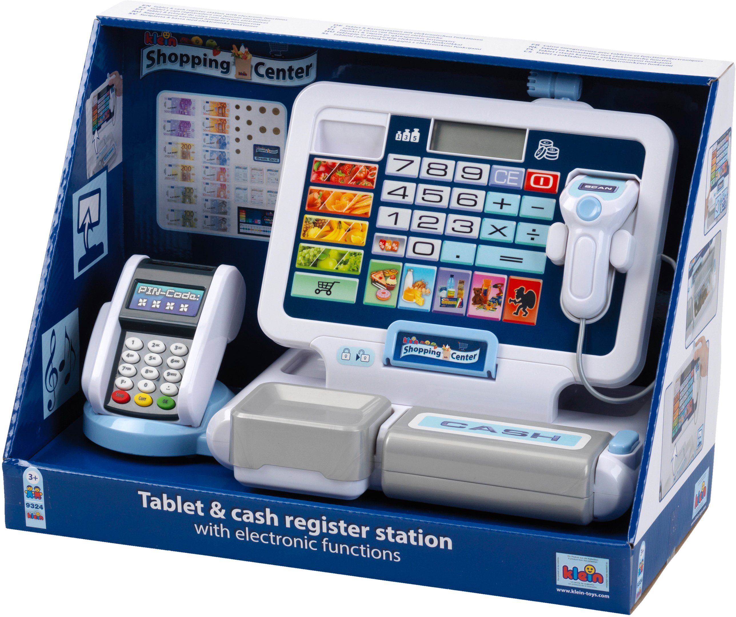 Klein Speelkassa Shoppingcenter-tablet en -kassa