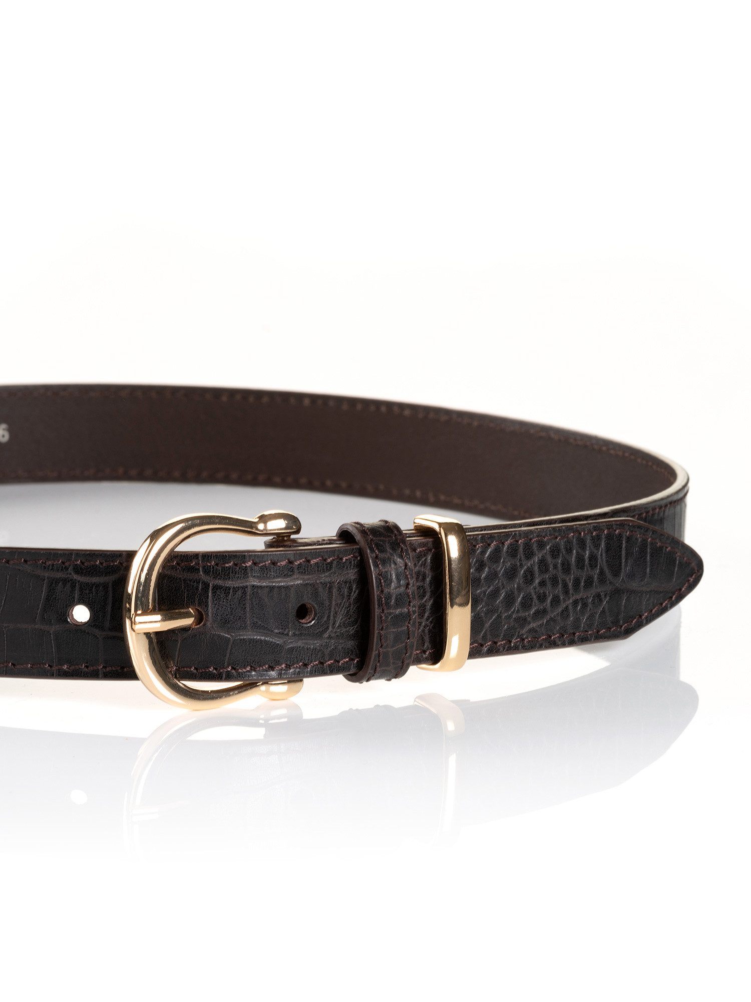 MONTI Synthetische riem Cremona in chique croco-optiek – 3 cm breed
