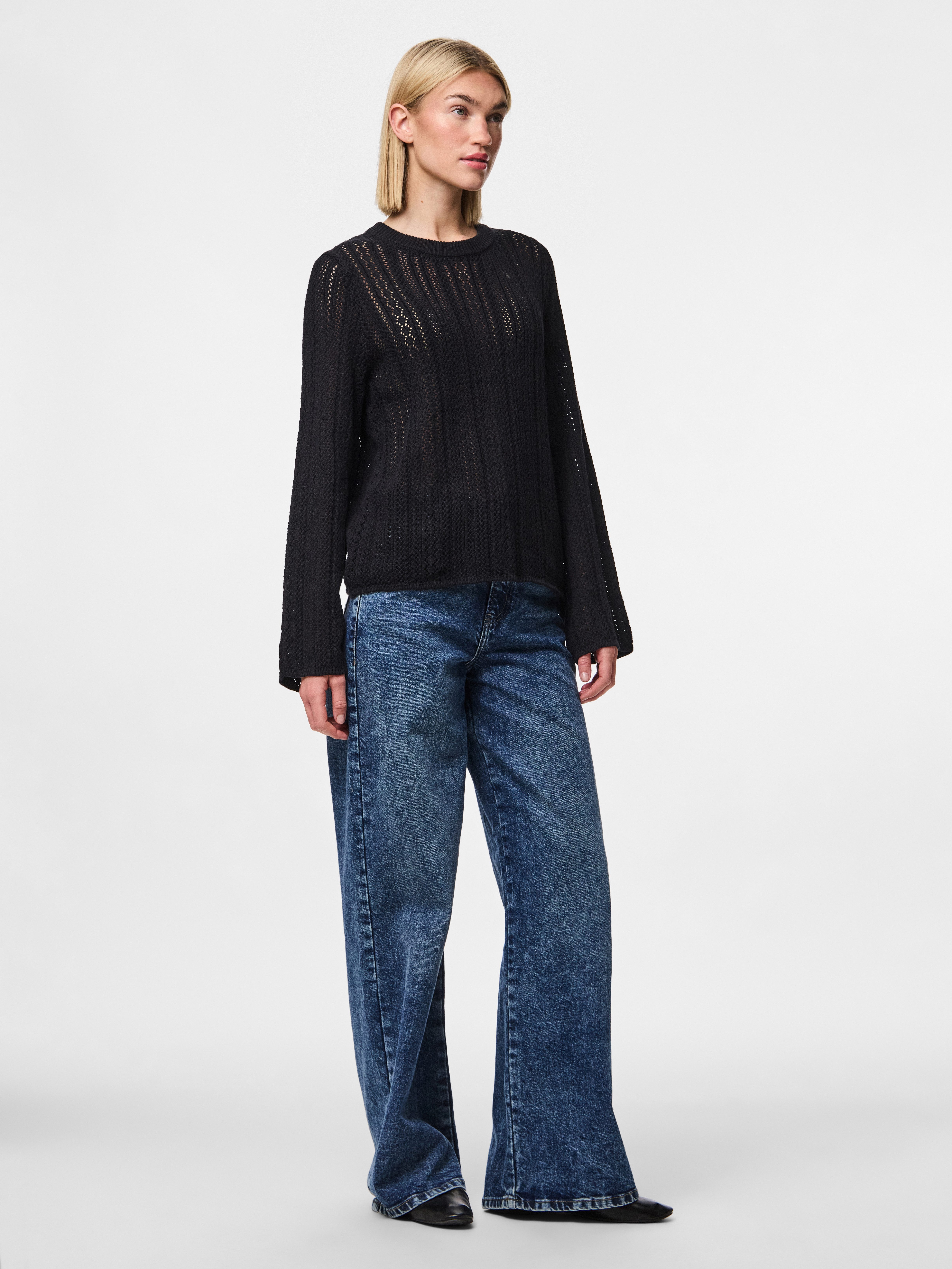 pieces Trui met ronde hals PCNUKA LS O-NECK KNIT NOOS BC