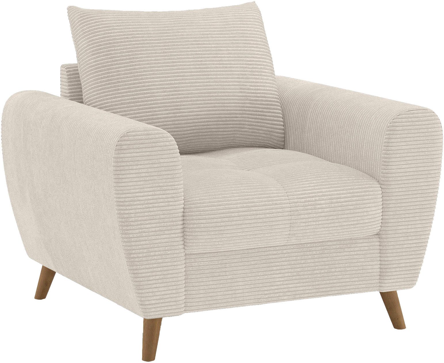 Mr. Couch Fauteuil Blackburn II Passend bij de set, met koudschuimvering tot 140 kg belastbaar fauteuils beige