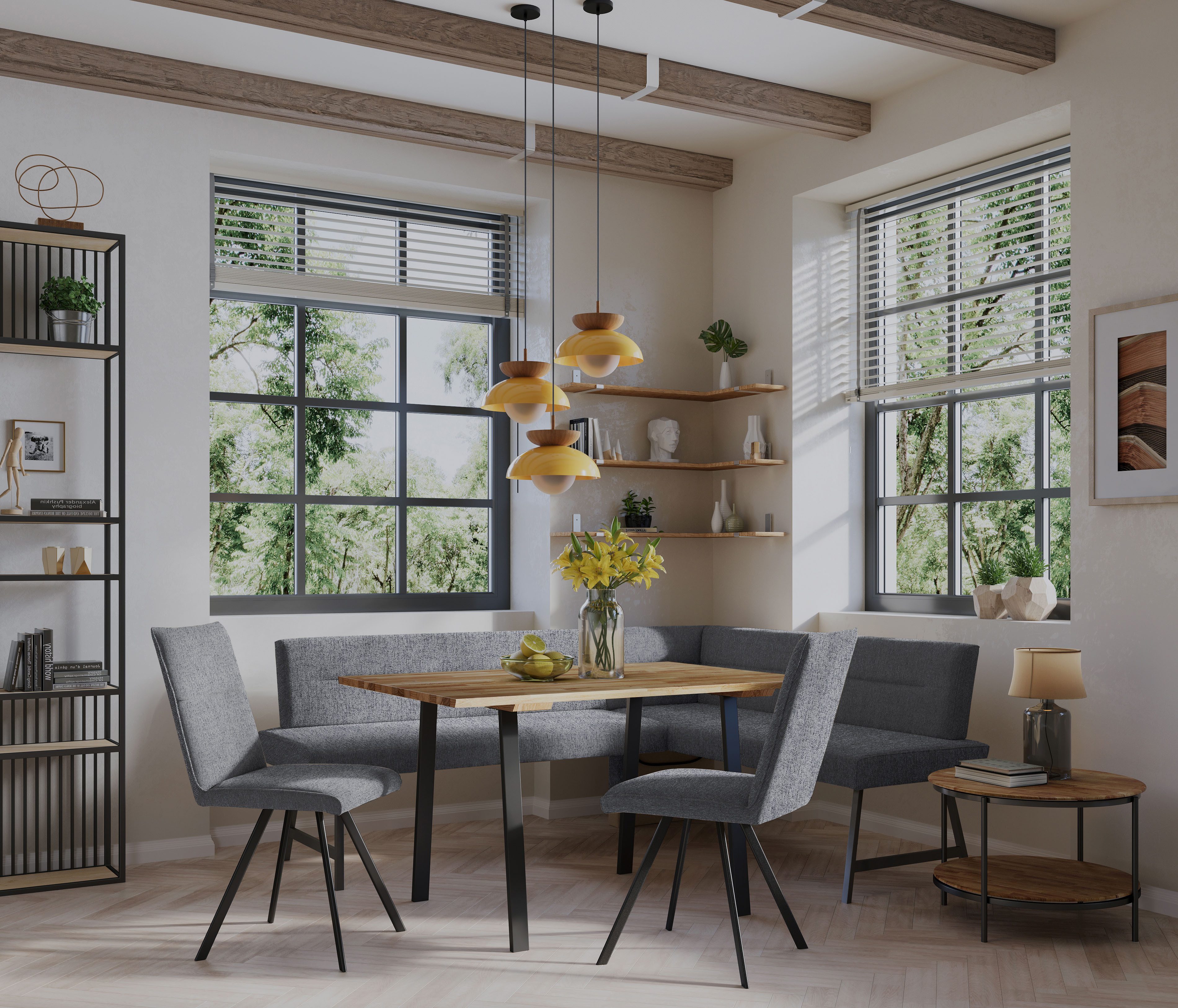 Home affaire Stoel met 4 poten Sava Metalen frame (set, 2 stuks)