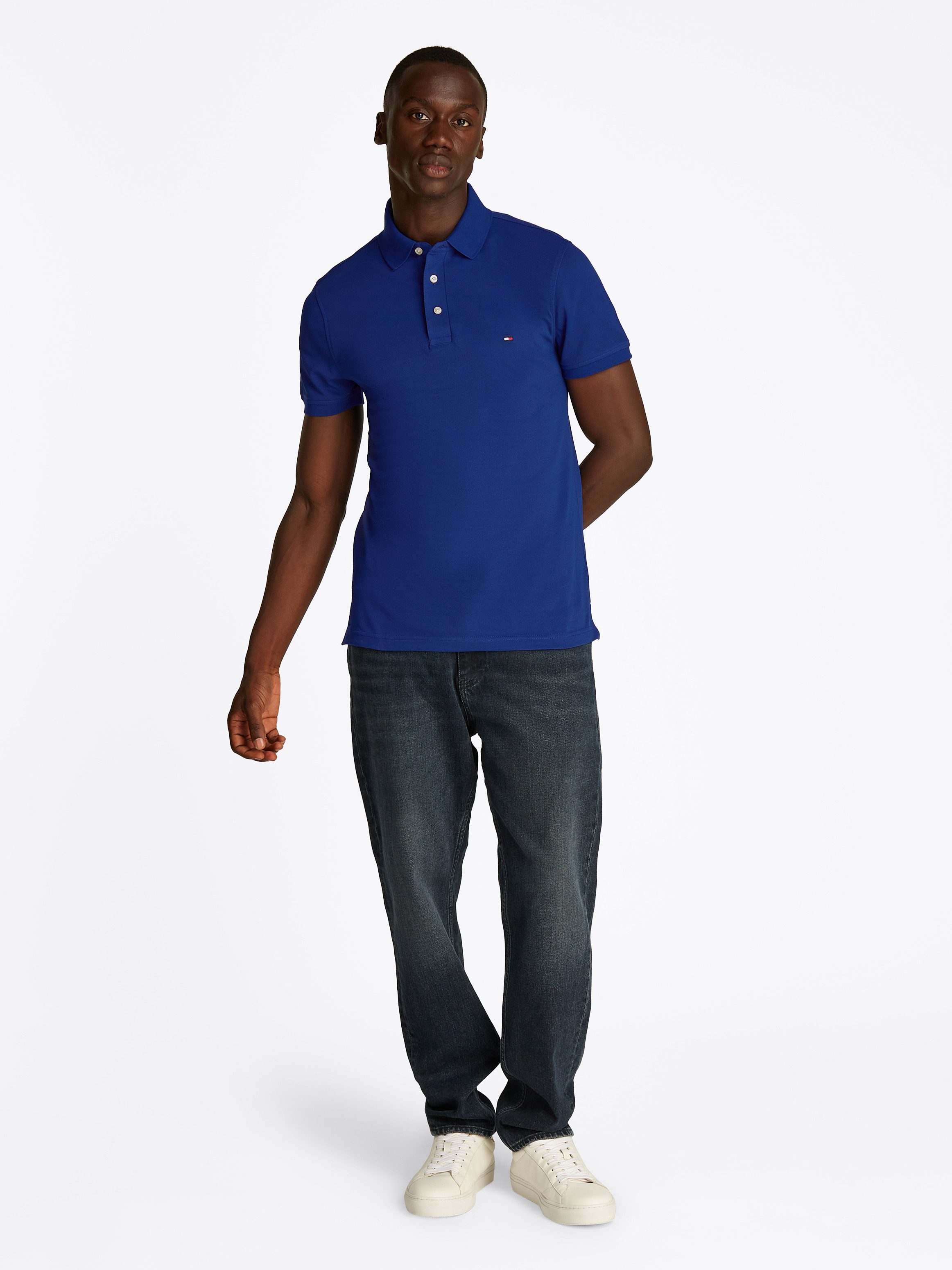 Tommy Hilfiger Poloshirt 1985 SLIM POLO met borduursel en piquékwaliteit