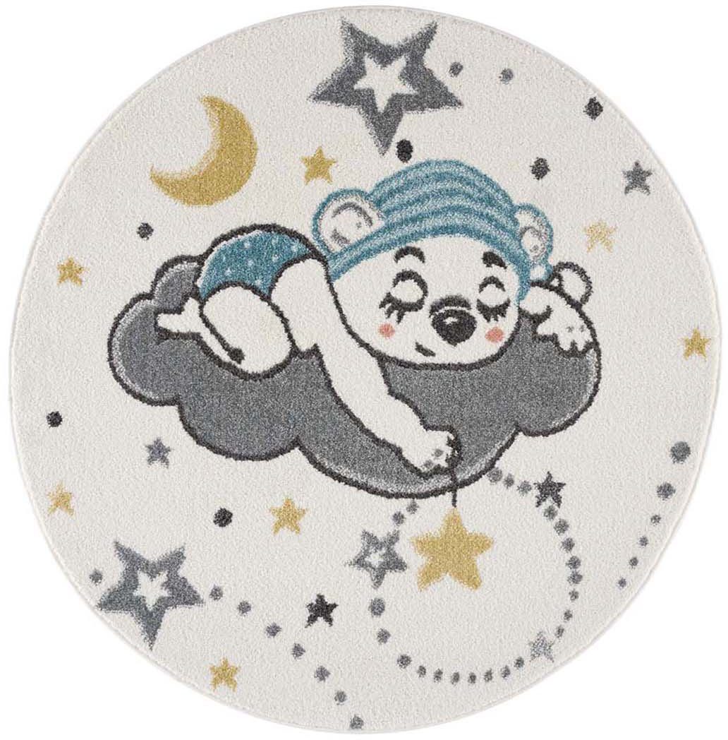 Carpet City Kindervloerkleed Anime9385 Babykleed, sterren, maan, nachthemel, zachte pool, gemakkelijk in onderhoud