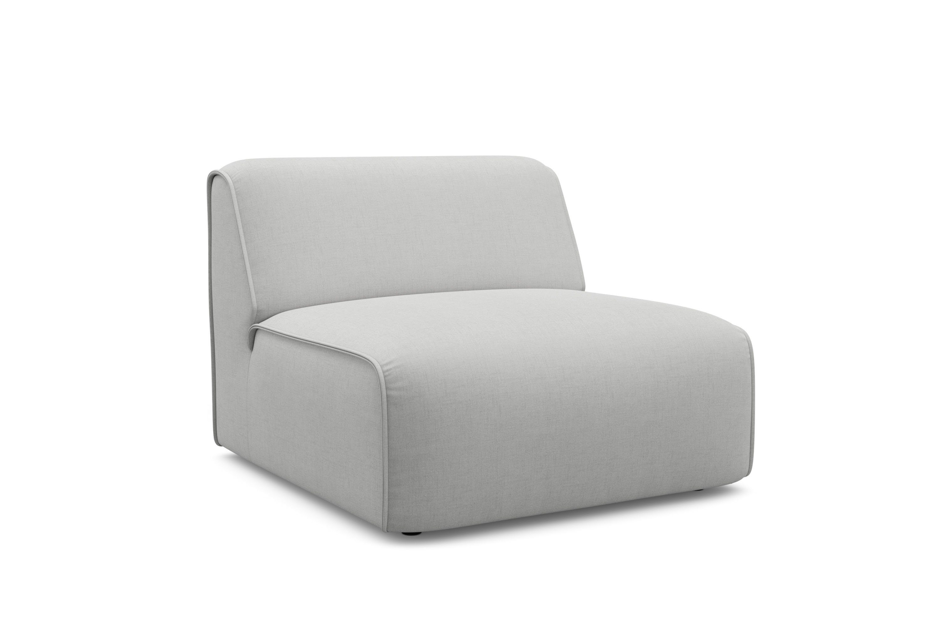 RAUM.ID Fauteuil Merid sofa-middenelement, afmetingen B/D/H: 84/97/46 cm als module of apart te gebruiken, voor individuele samenstelling