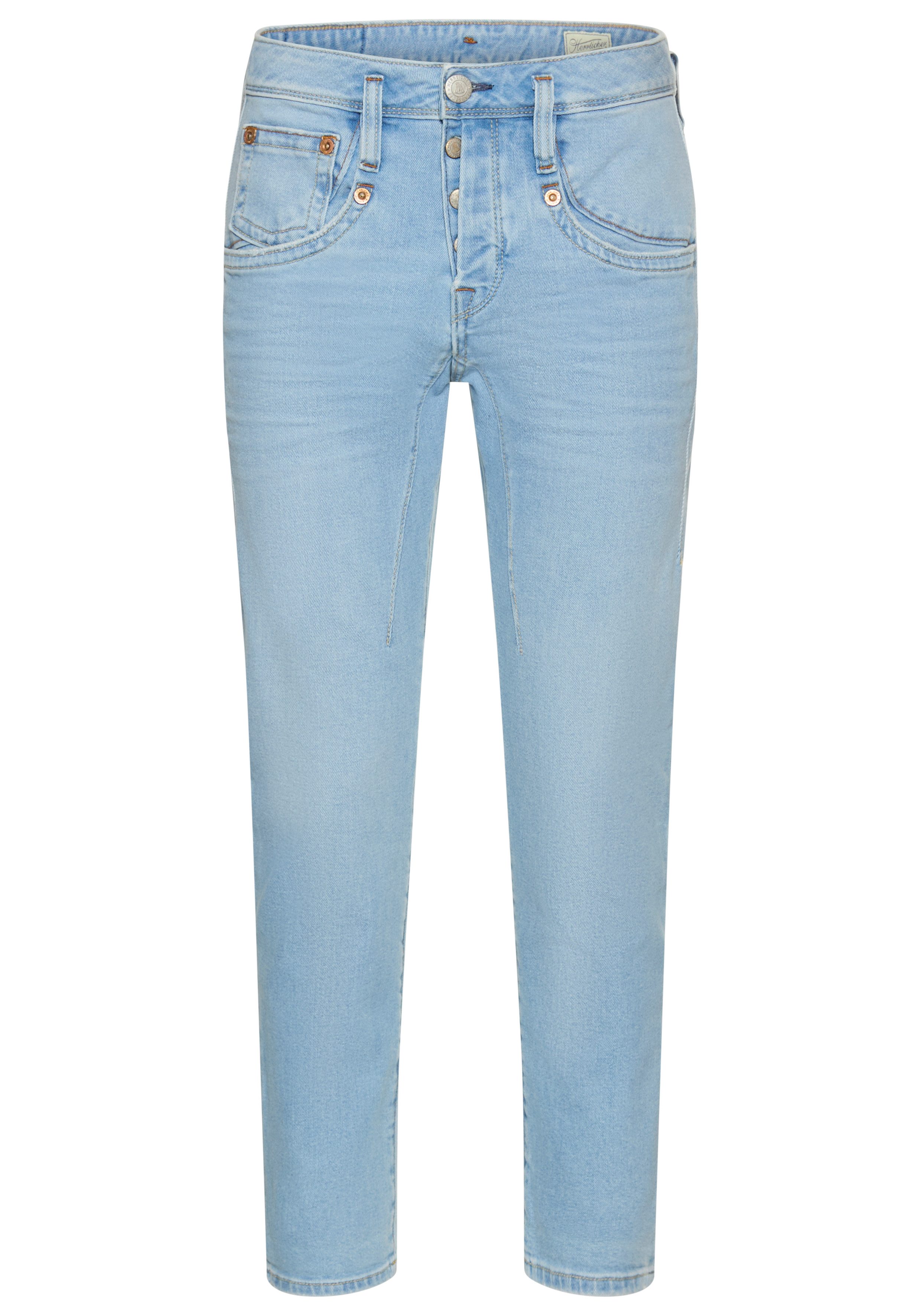 Herrlicher 7/8 jeans Shyra Cropped Denim Comfort met half blinde knoopsluiting