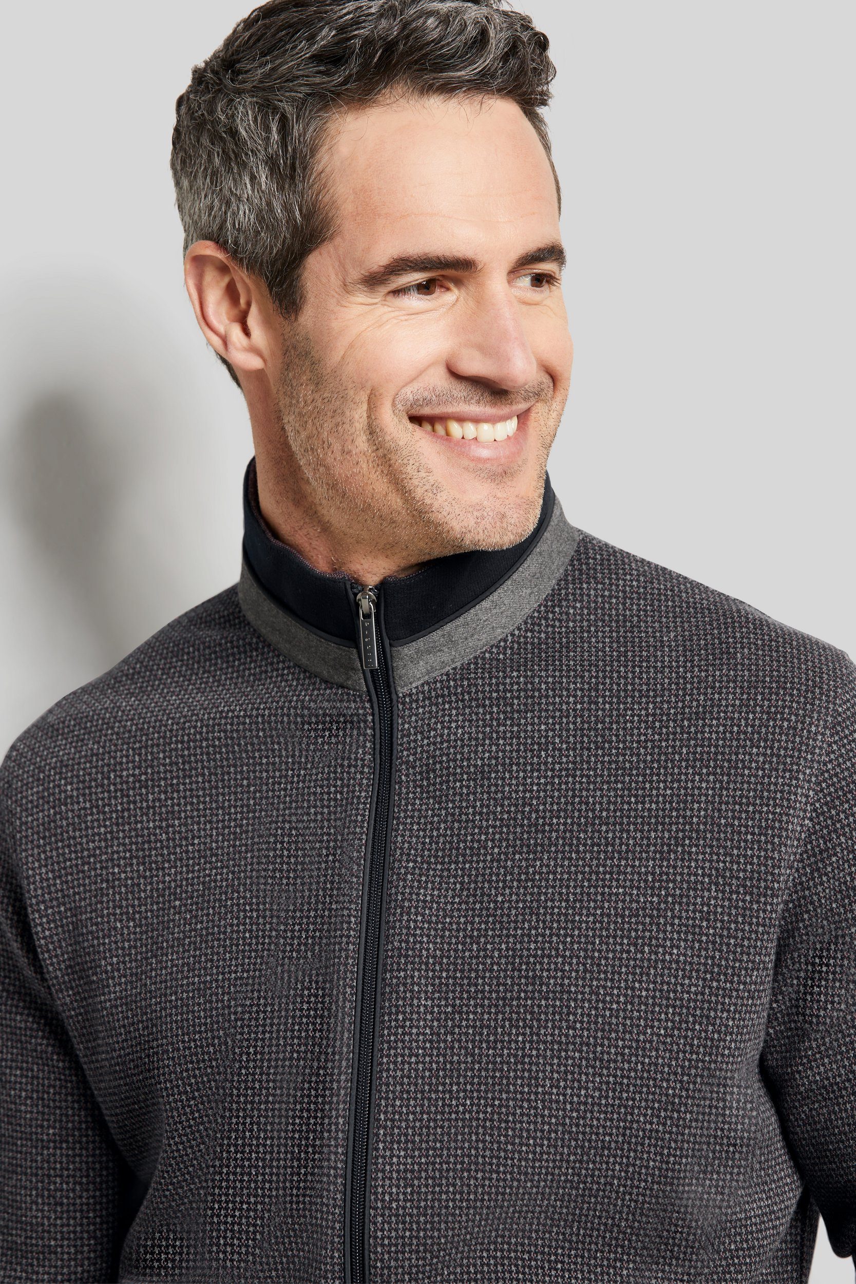 Bugatti Sweatvest met opstaande kraag