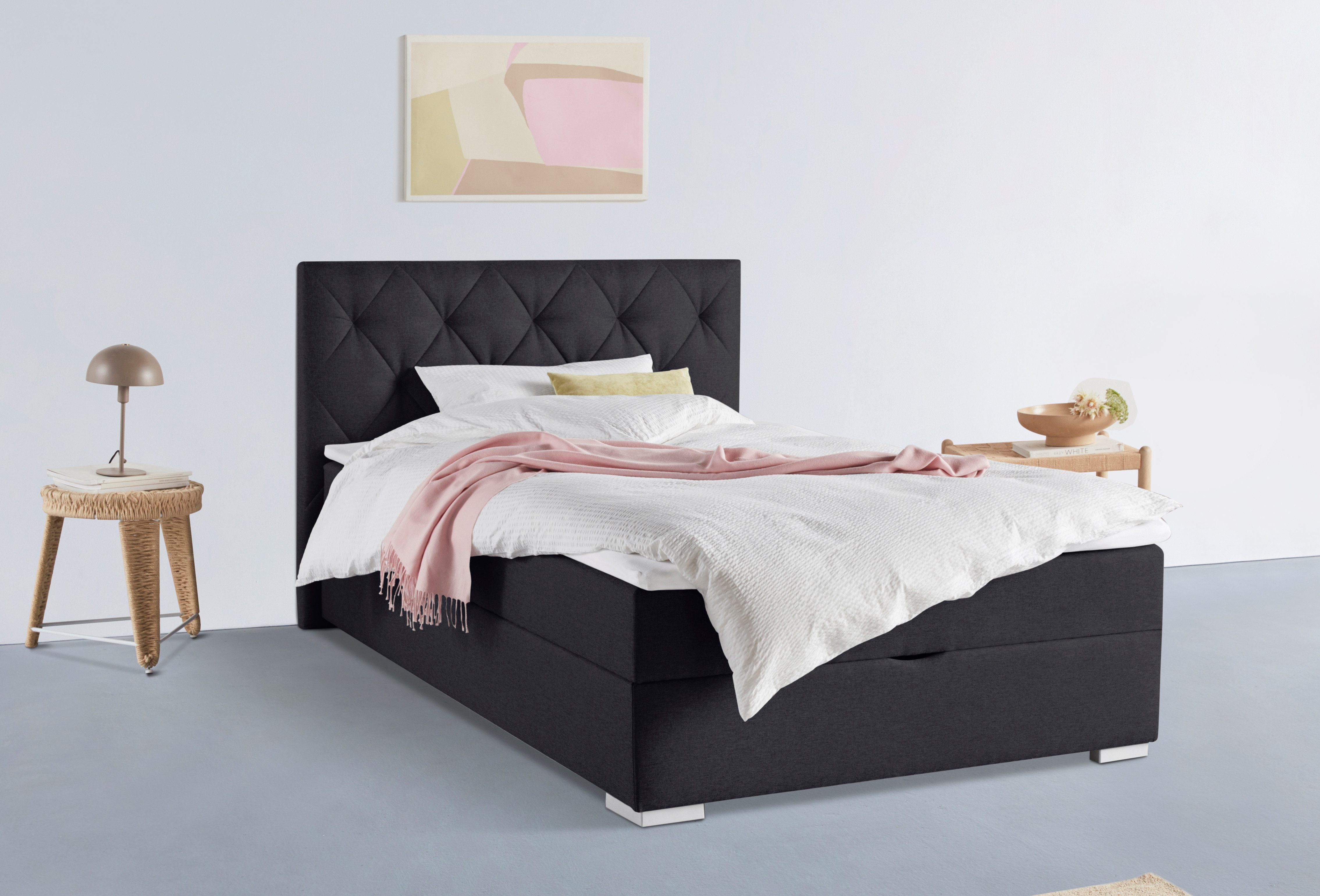 INOSIGN Boxspring Tynan optioneel met bedbox, verkrijgbaar in h2, h3 & h4