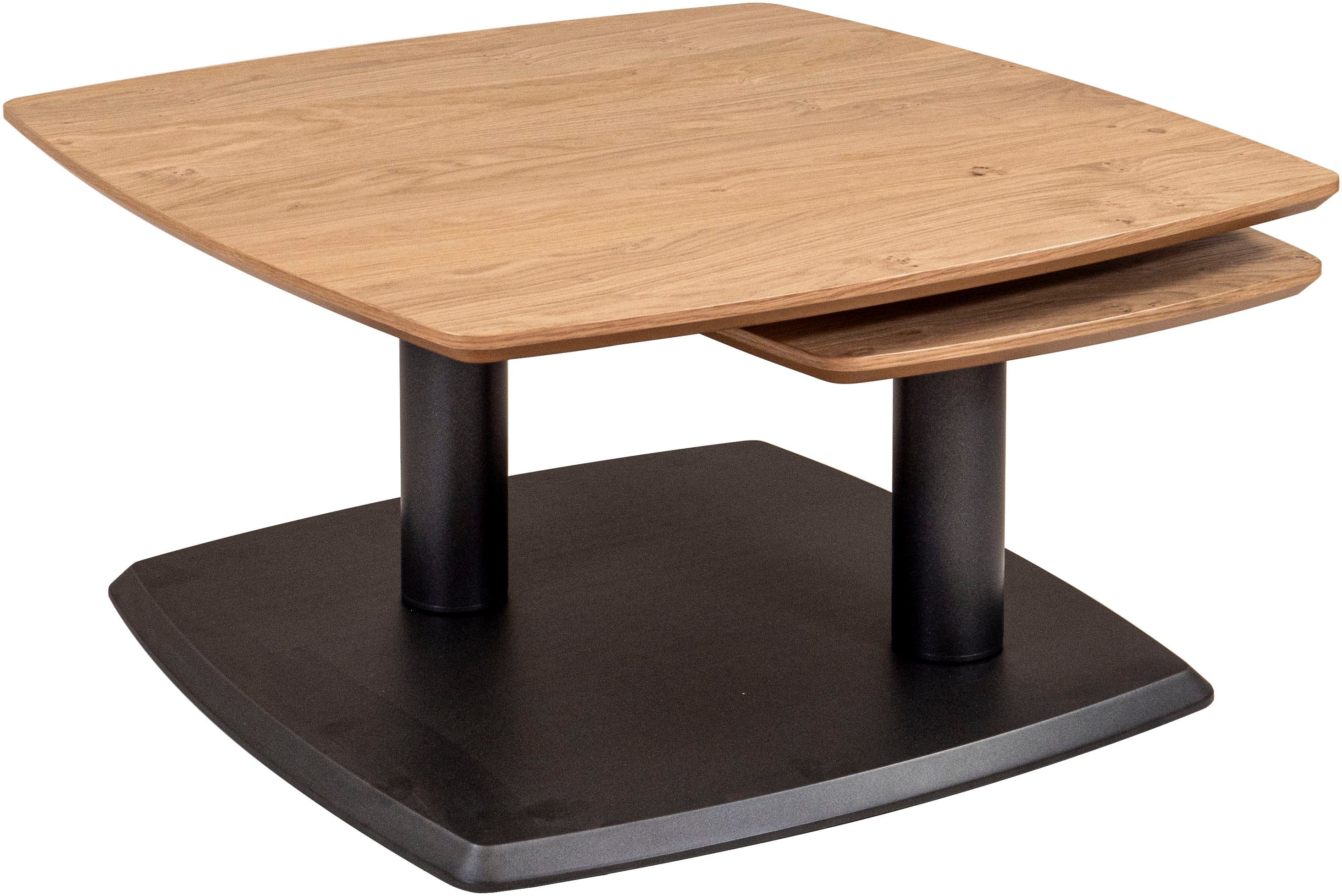 Vierhaus Salontafel Ilse-synchron-draaiing, twee hoogtes salontafels beige