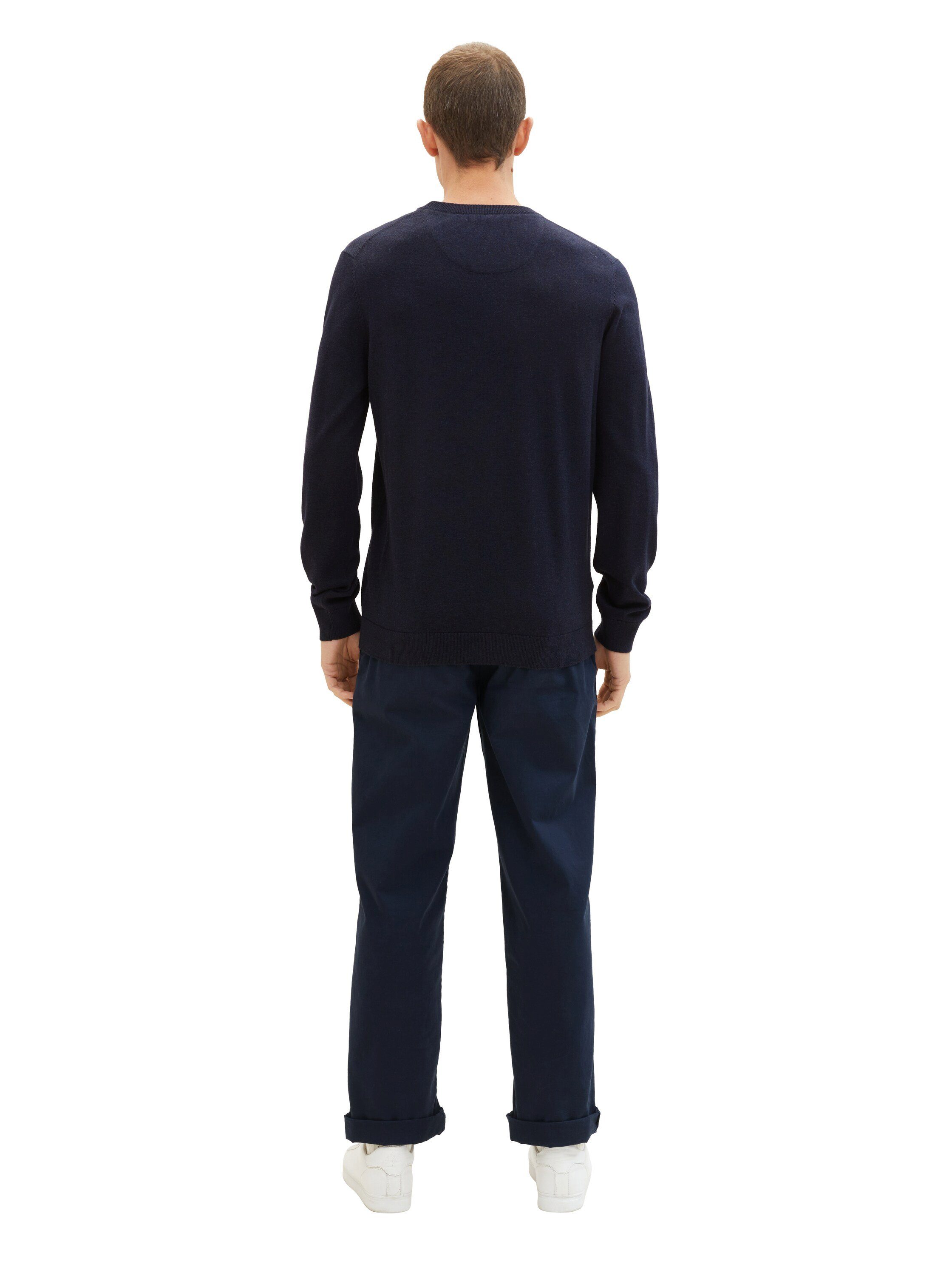 Tom Tailor Trui met ronde hals met geborduurd logo