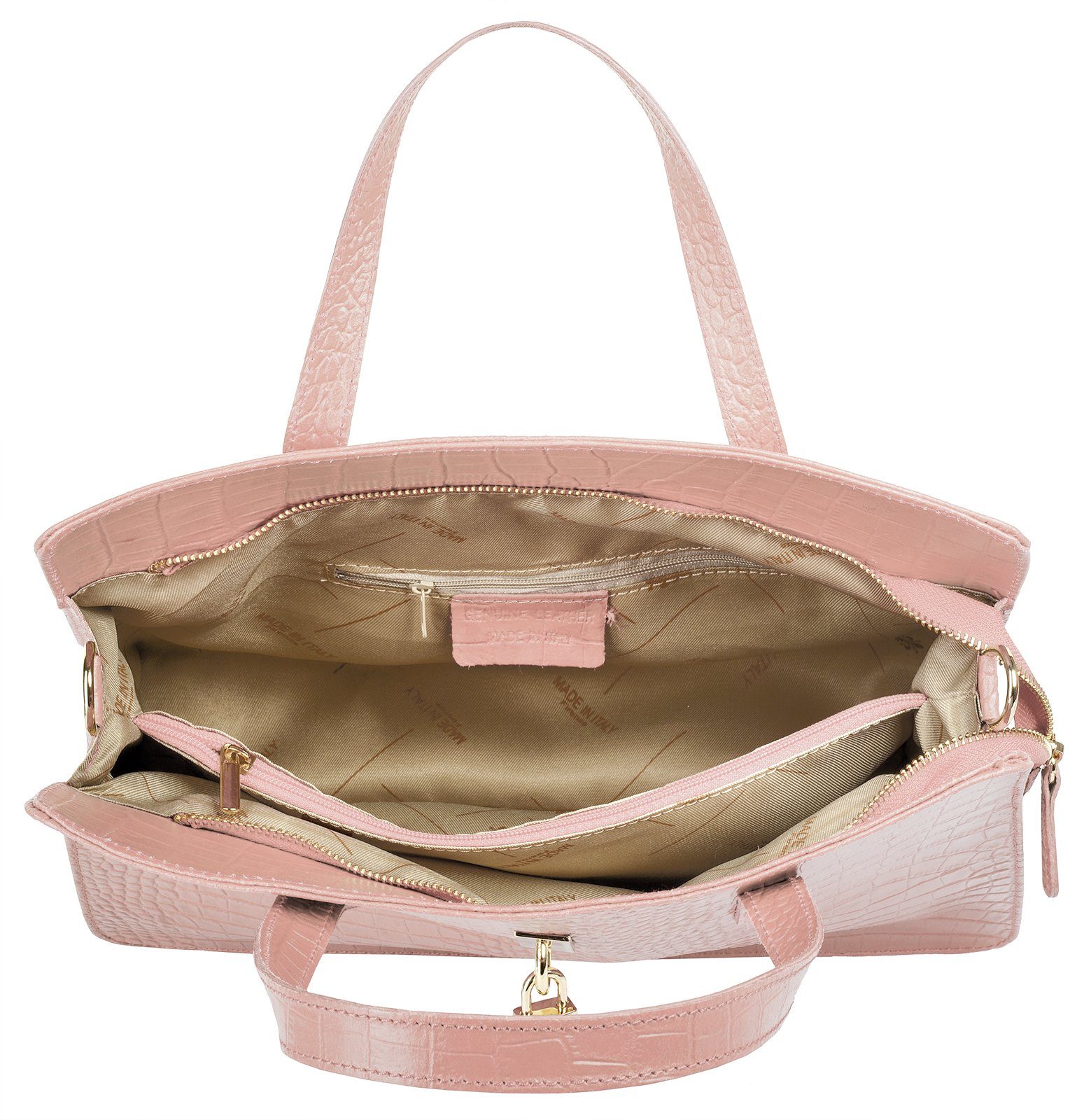 Cluty Tas echt leer, made in italy