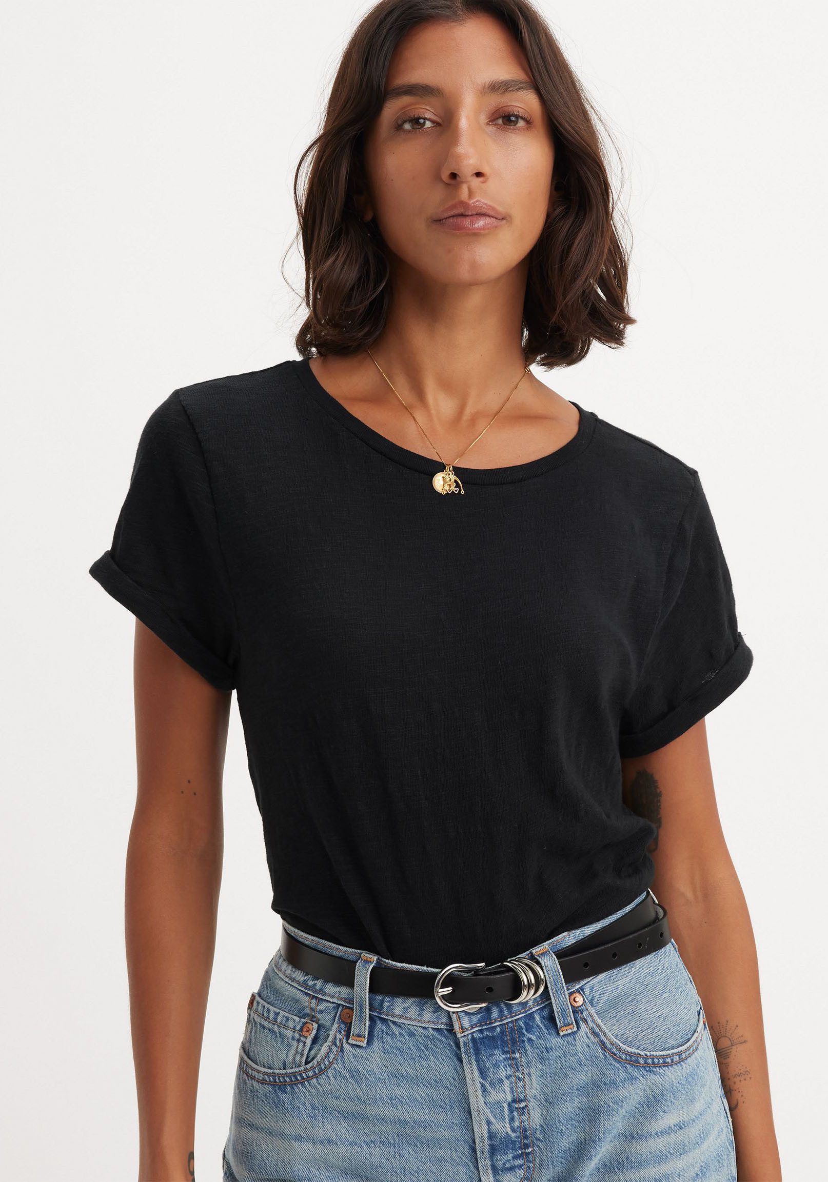 Levi's® Shirt met ronde hals MARGOT TEE van gestructureerde slub garen kwaliteit