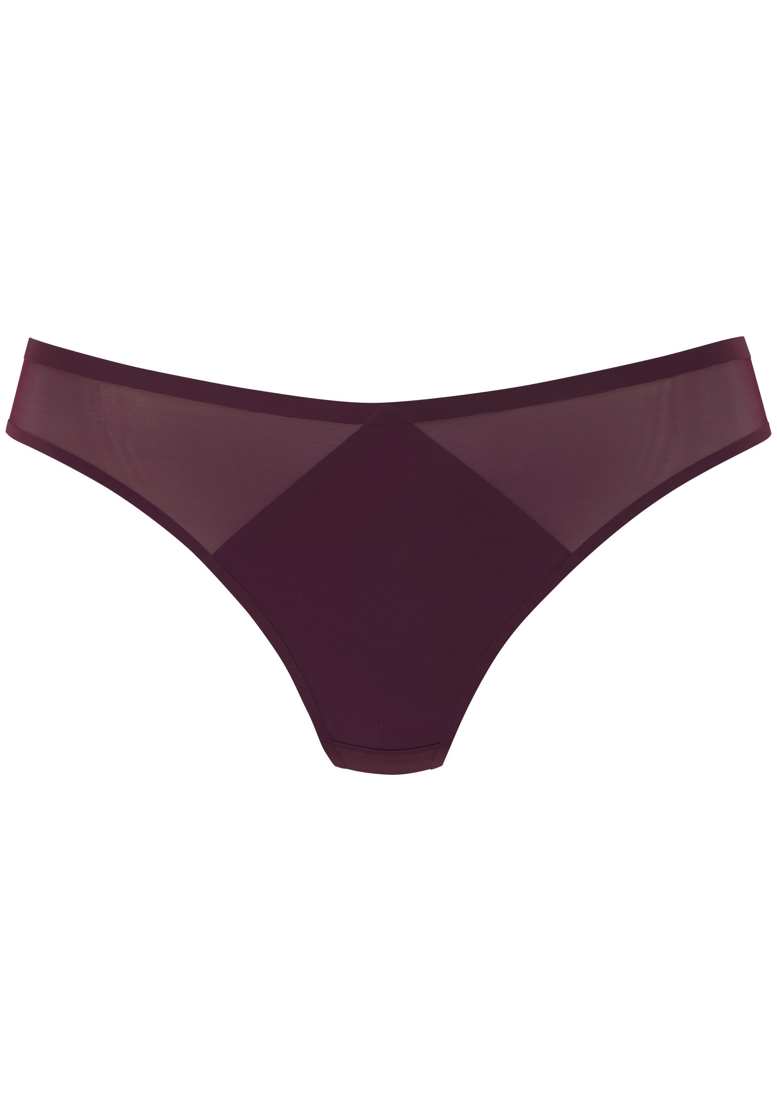 s.Oliver RED LABEL Beachwear String Louise met mesh-inzetten opzij