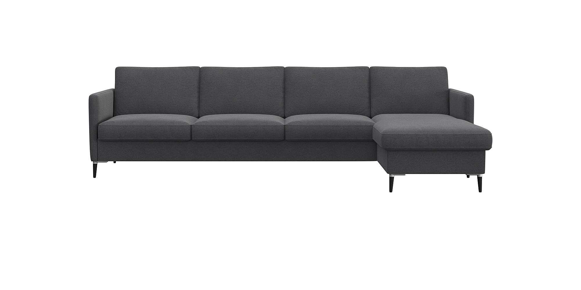 FLEXLUX Hoekbank Fiore, L-vorm, comfortabel en aangenaam door hoogwaardige zitopbouw grijs, hoekbanken