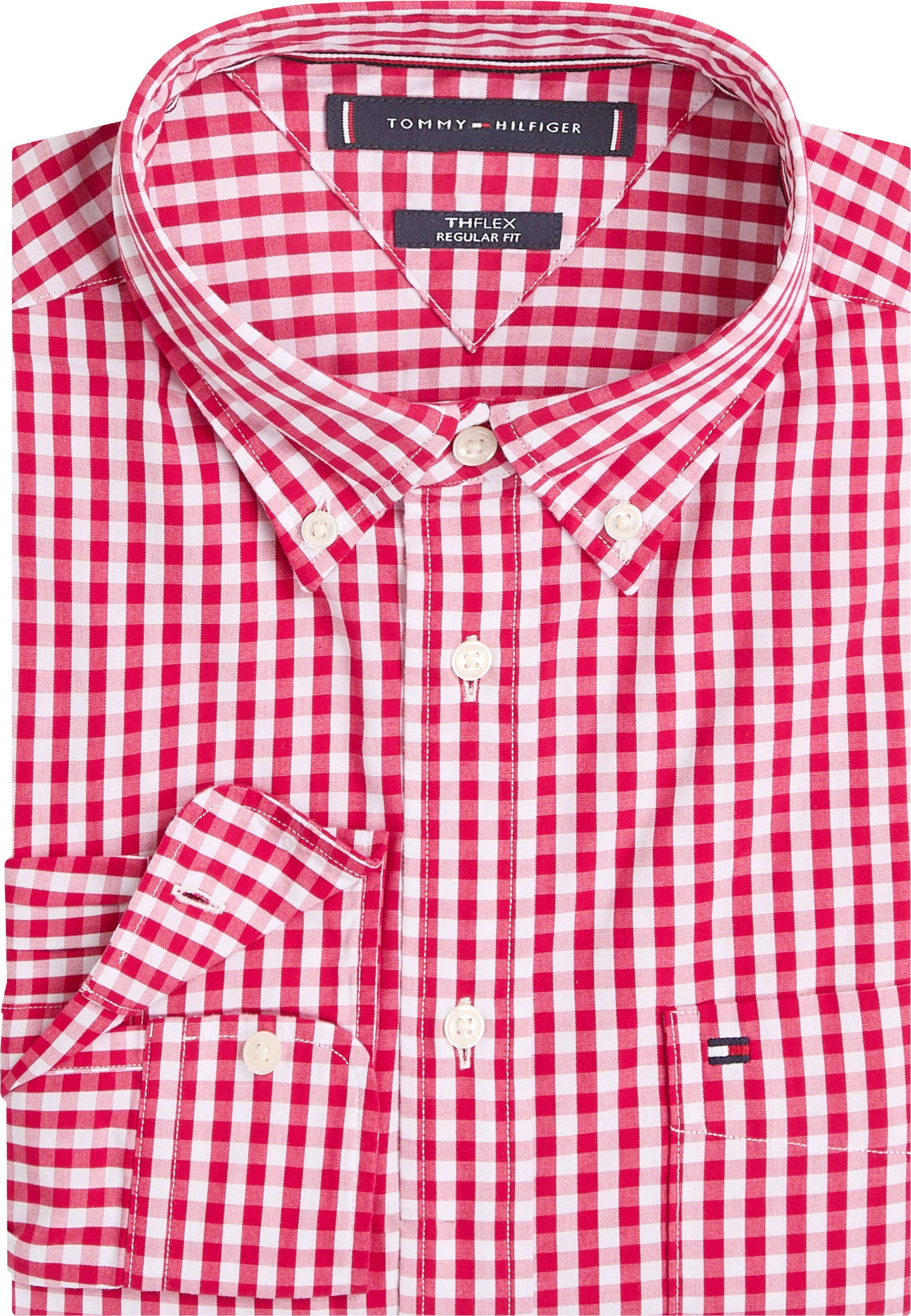 Tommy Hilfiger Overhemd met lange mouwen FLEX POPLIN GINGHAM SHIRT