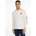 tommy hilfiger poloshirt met lange mouwen midweight logo casual ls polo wit
