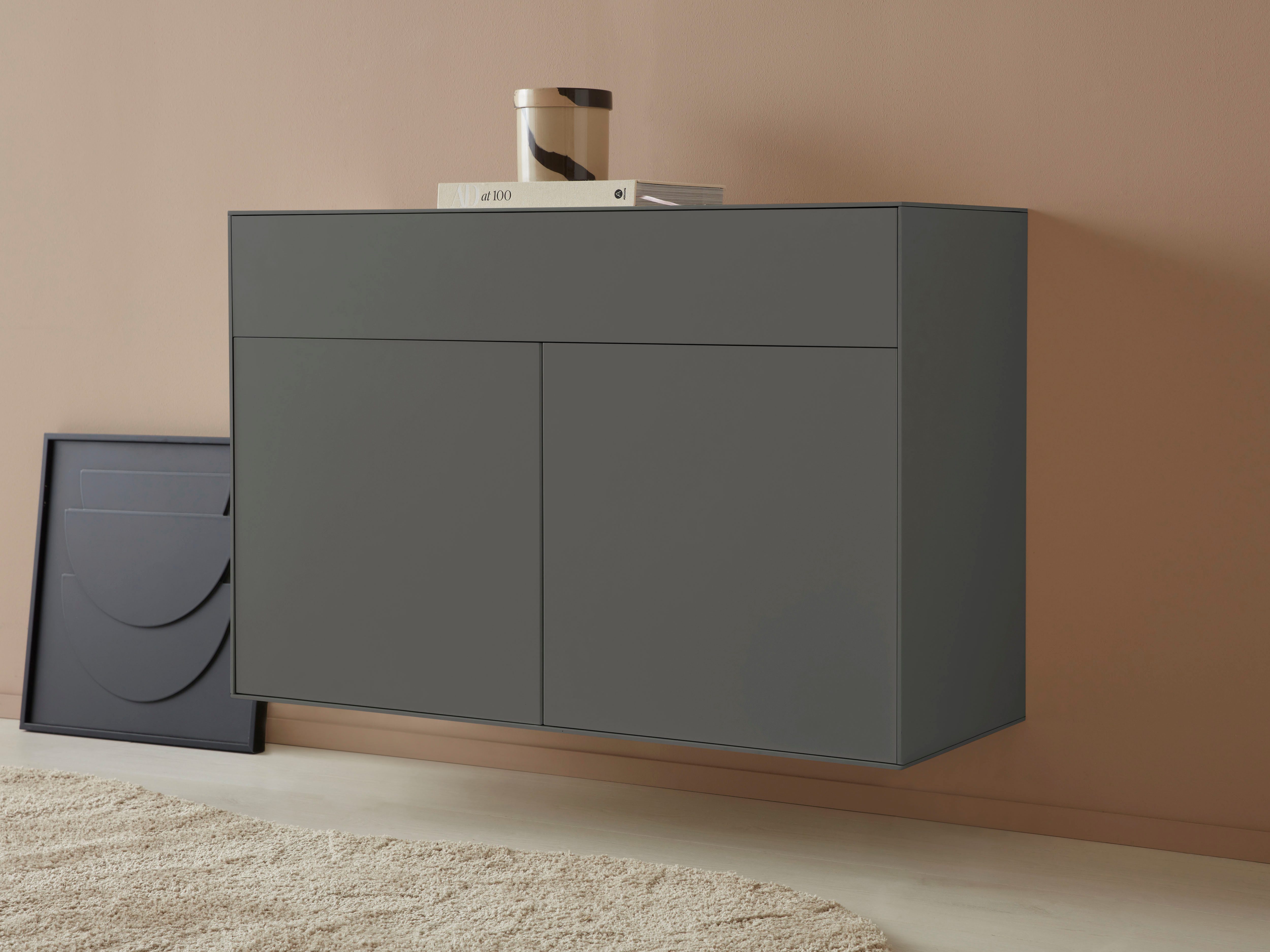 LeGer Home by Lena Gercke Dressoir Essentials Breedte: 112 cm, MDF gelakt, push-to-open-functie