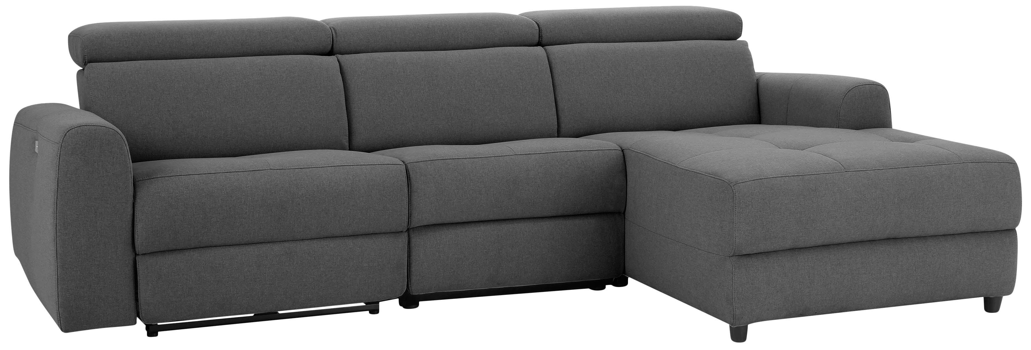 Home affaire Hoekbank Sentrano, L-vorm, 275 cm, man. of electr. relaxfunctie en usb/kopverstelling