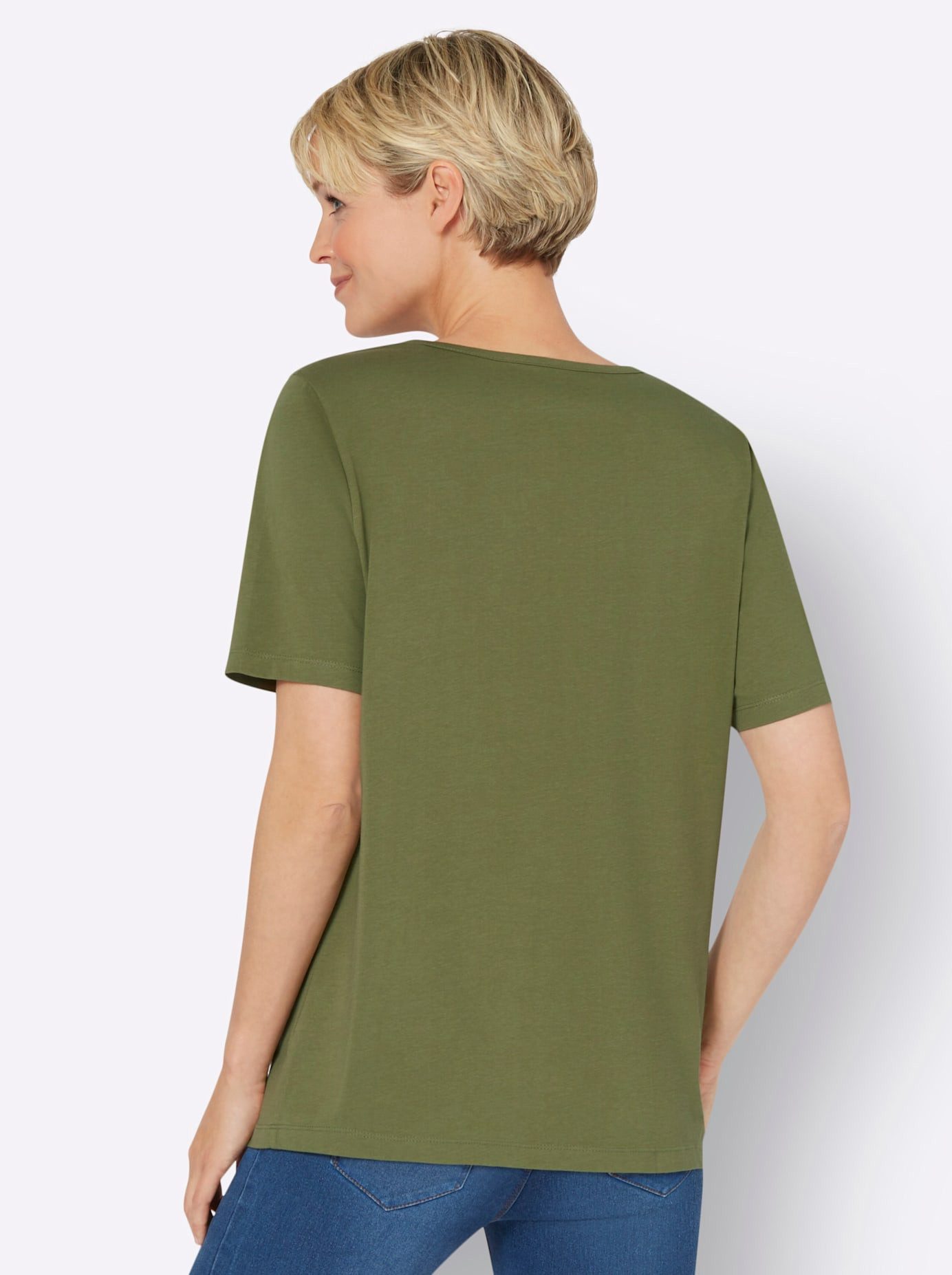 Classic Basics Shirt met V-hals (1-delig)