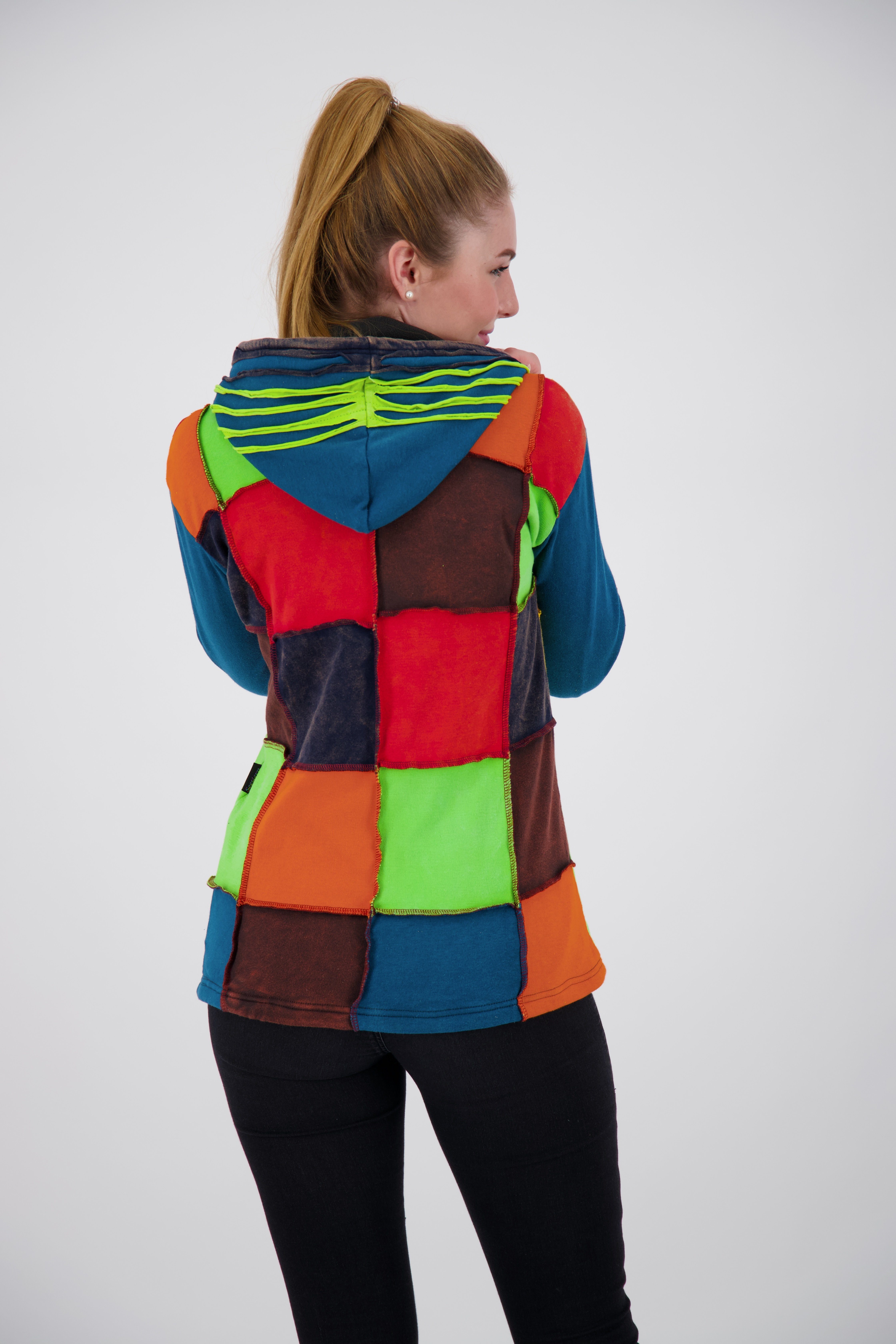 DEPROC Active Fleecejack Patchwork Multicolor NUNAVUT II NEW FLOWER POWER