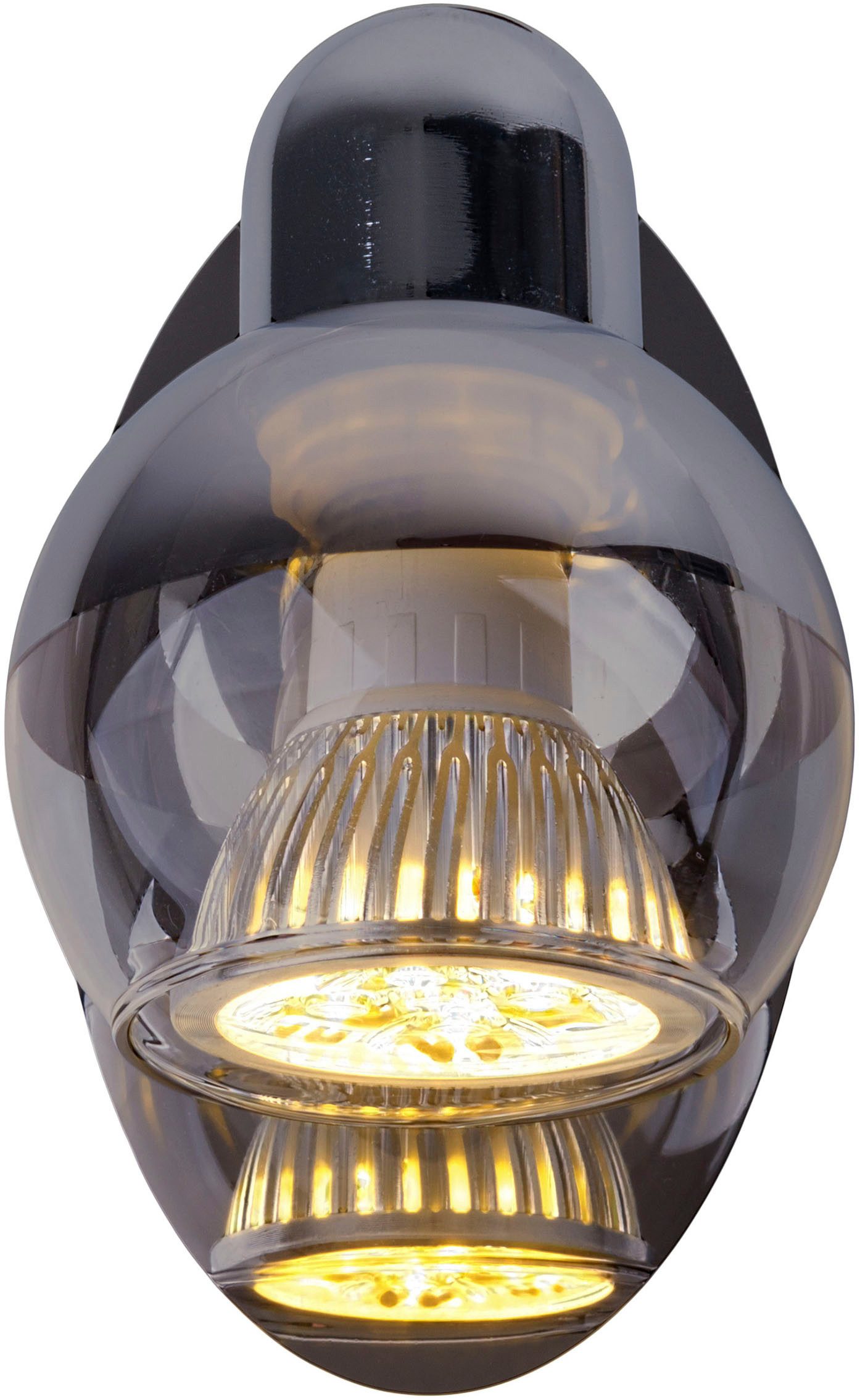 näve Wandlamp Boccia 1-lamps, glas in amber d: 23,5cm, toevoerkabel 150cm zwart, e27 excl. lichtbron (1 stuk)