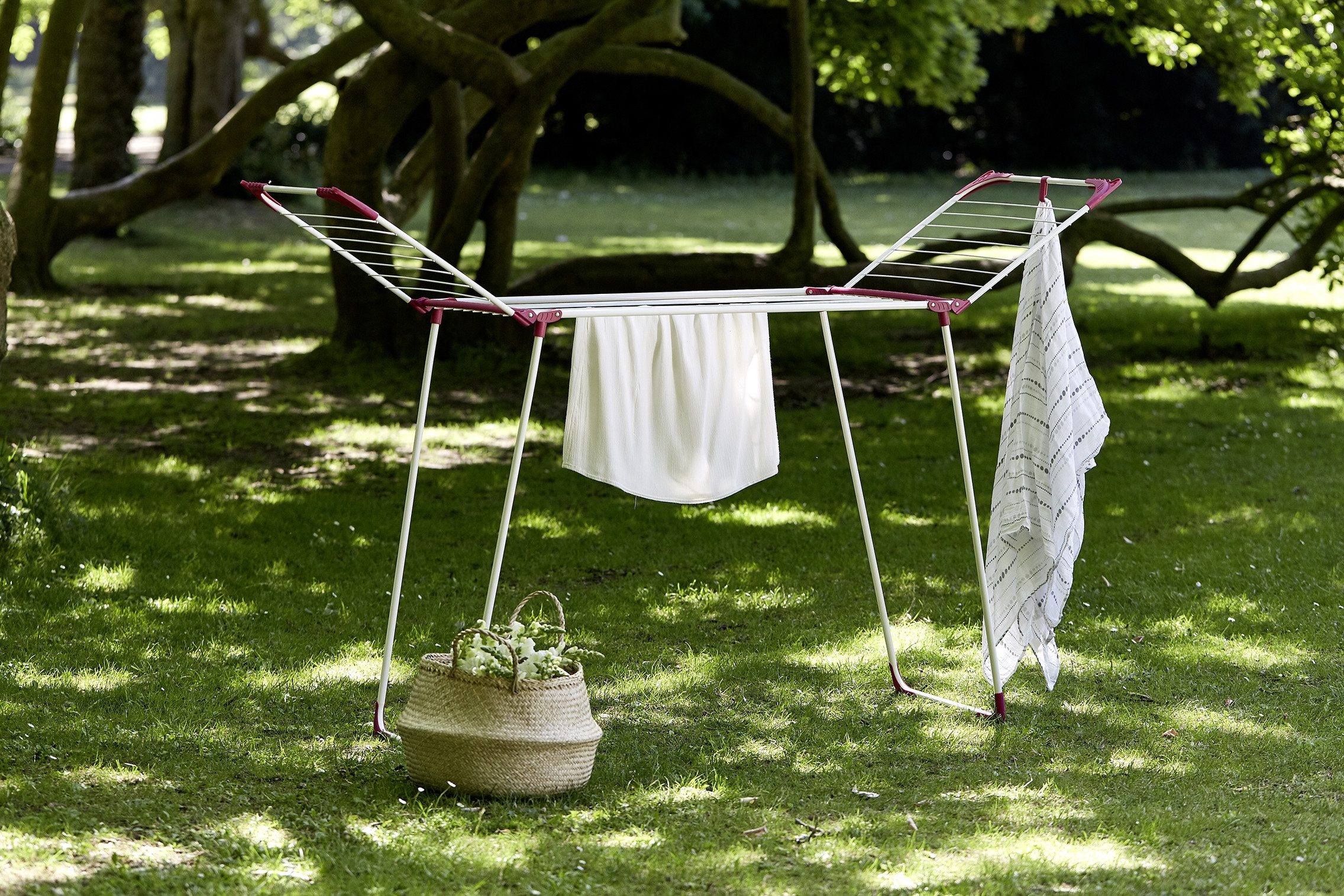 WENKO Droogrek Summer Dry Vleugelwasdroger, 13 m drooglengte, ruimtebesparend opvouwbaar