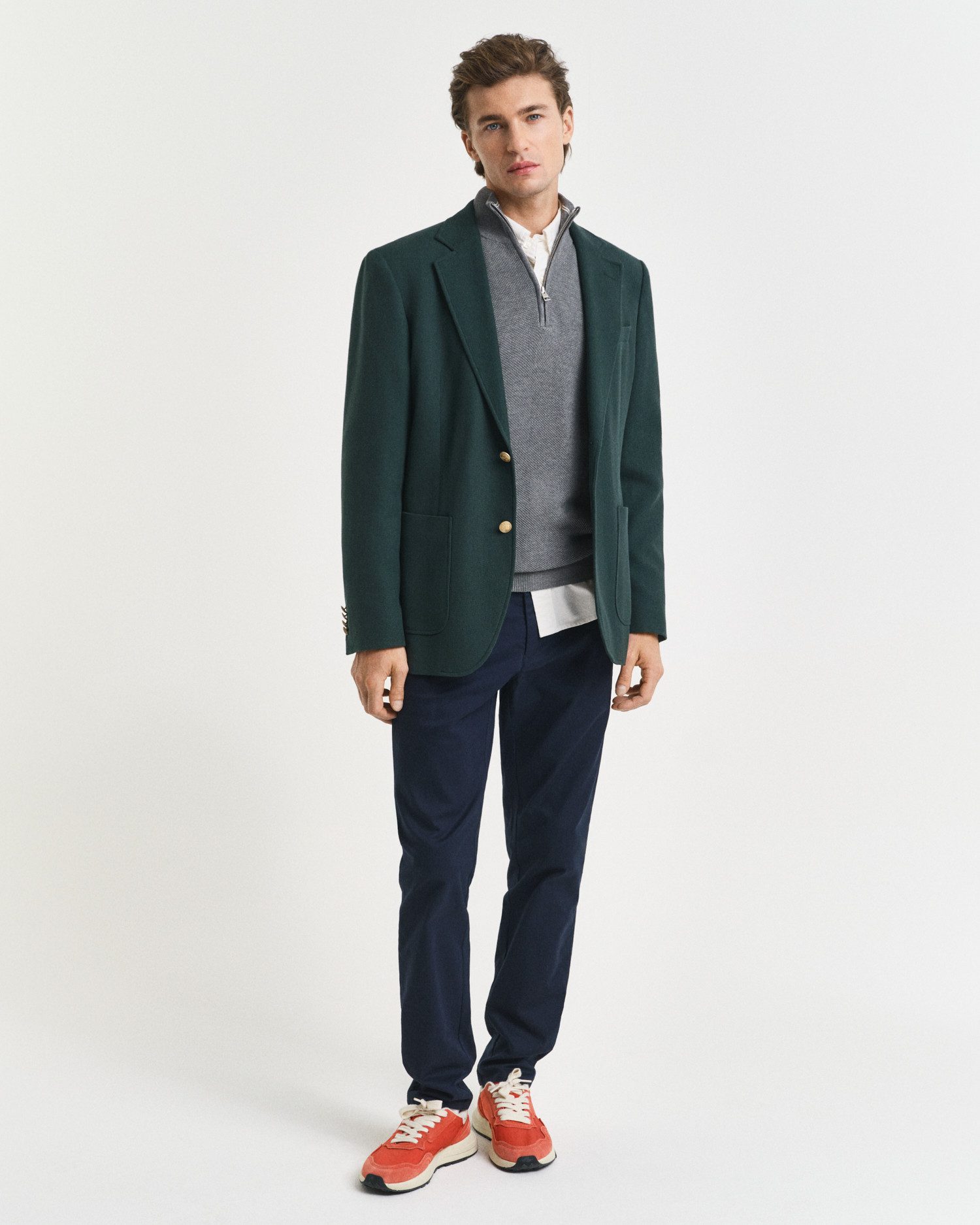 Gant Schipperstrui COTTON PIQUE HALF ZIP
