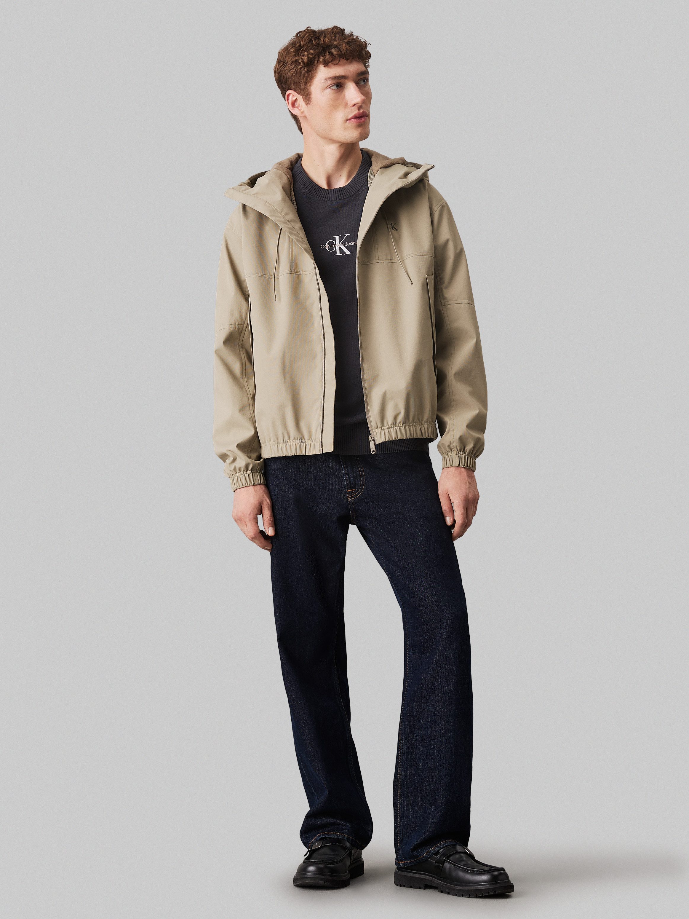 Calvin Klein Allweatherjack TECHNICAL JACKET Logodruk, steekzakken