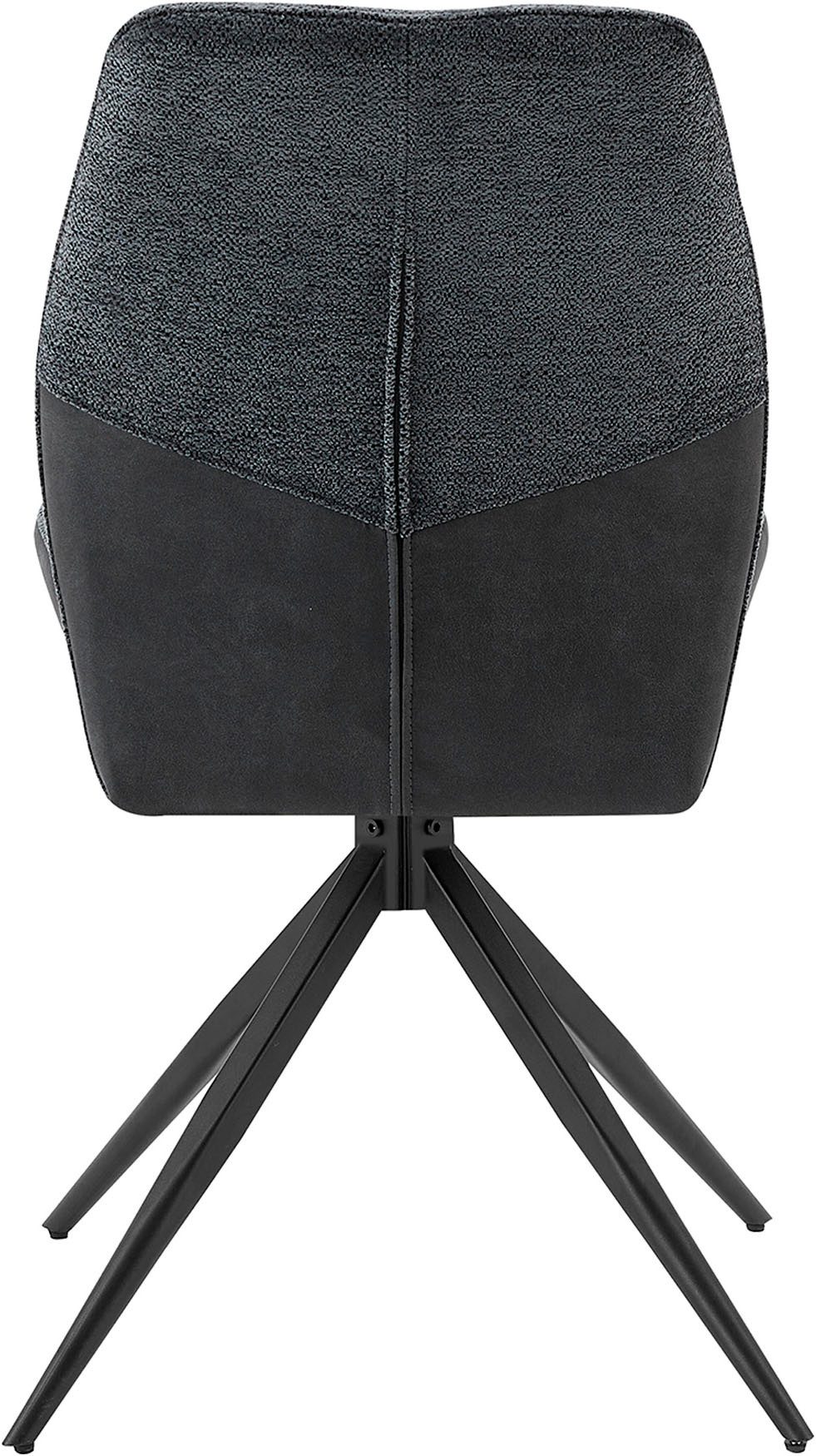 byLIVING Eetkamerstoel Snap 2-delige set met 360 graden draaifunctie, vintage microvezel en boucle stof (set, 2 stuks)
