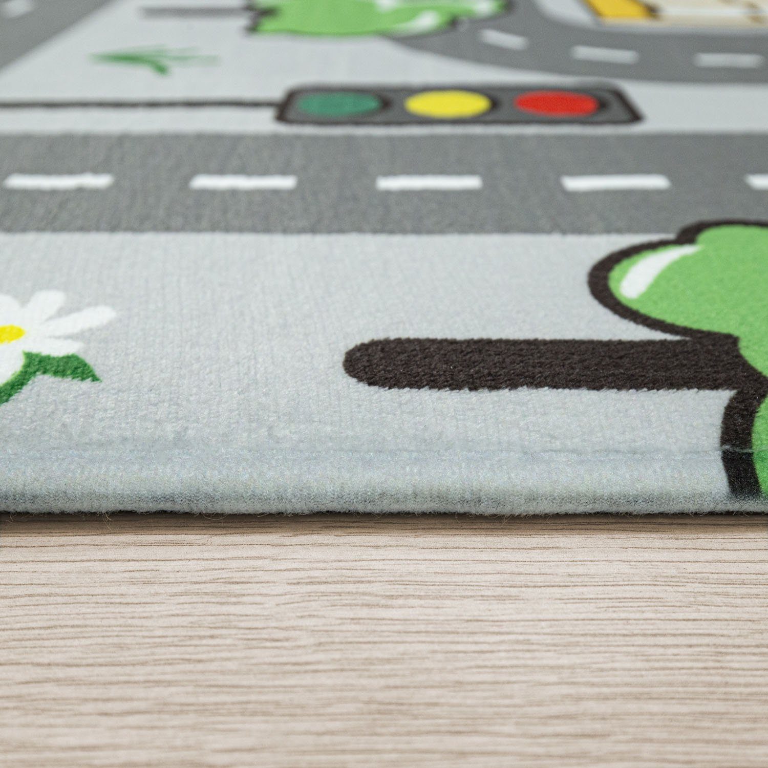 Paco Home Kindervloerkleed Chicos 559 Platweefsel, straten-speelkleed, kinderkamer