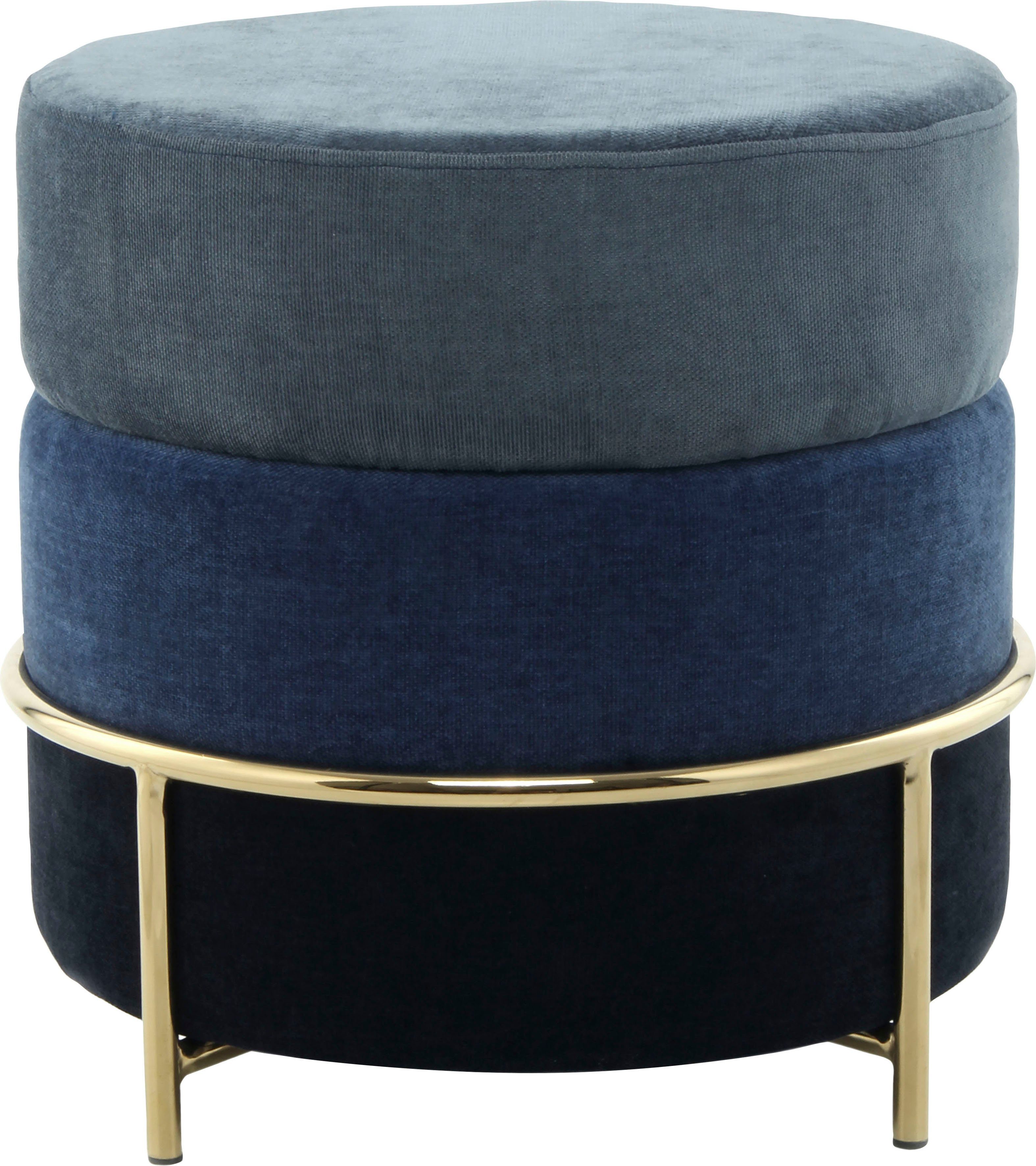 Kayoom ZitHocker Matilda 225, comfortabele ronde vorm, gezellige design-hocker (1 stuk)