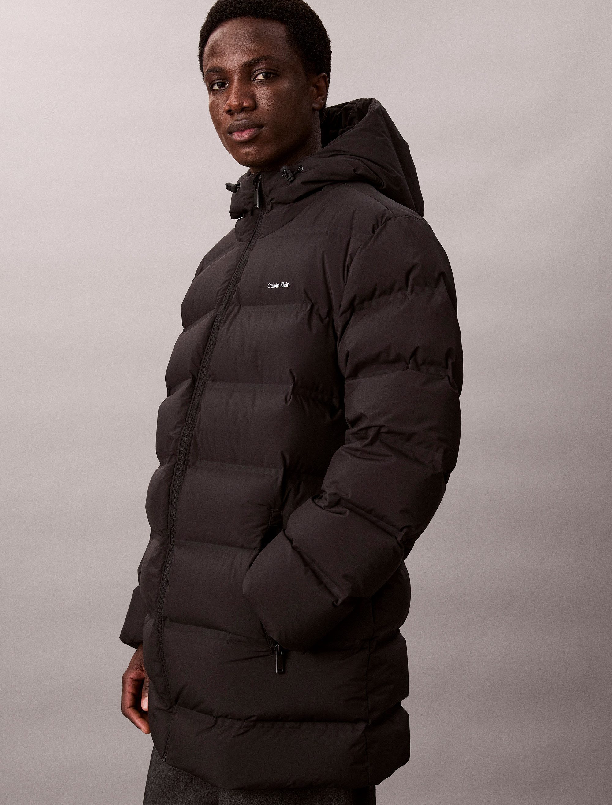Calvin Klein Gewatteerde jas LS BONDED CHNNLD LONG HOODED PUF