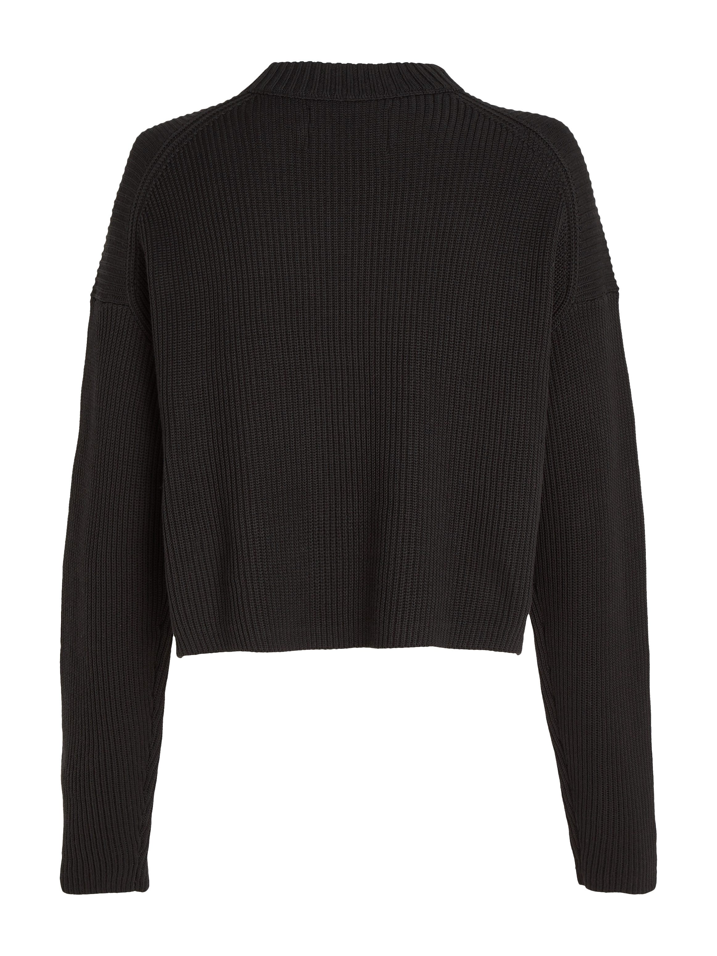 Calvin Klein Trui met staande kraag LOGO INTARSIA REGULAR SWEATER