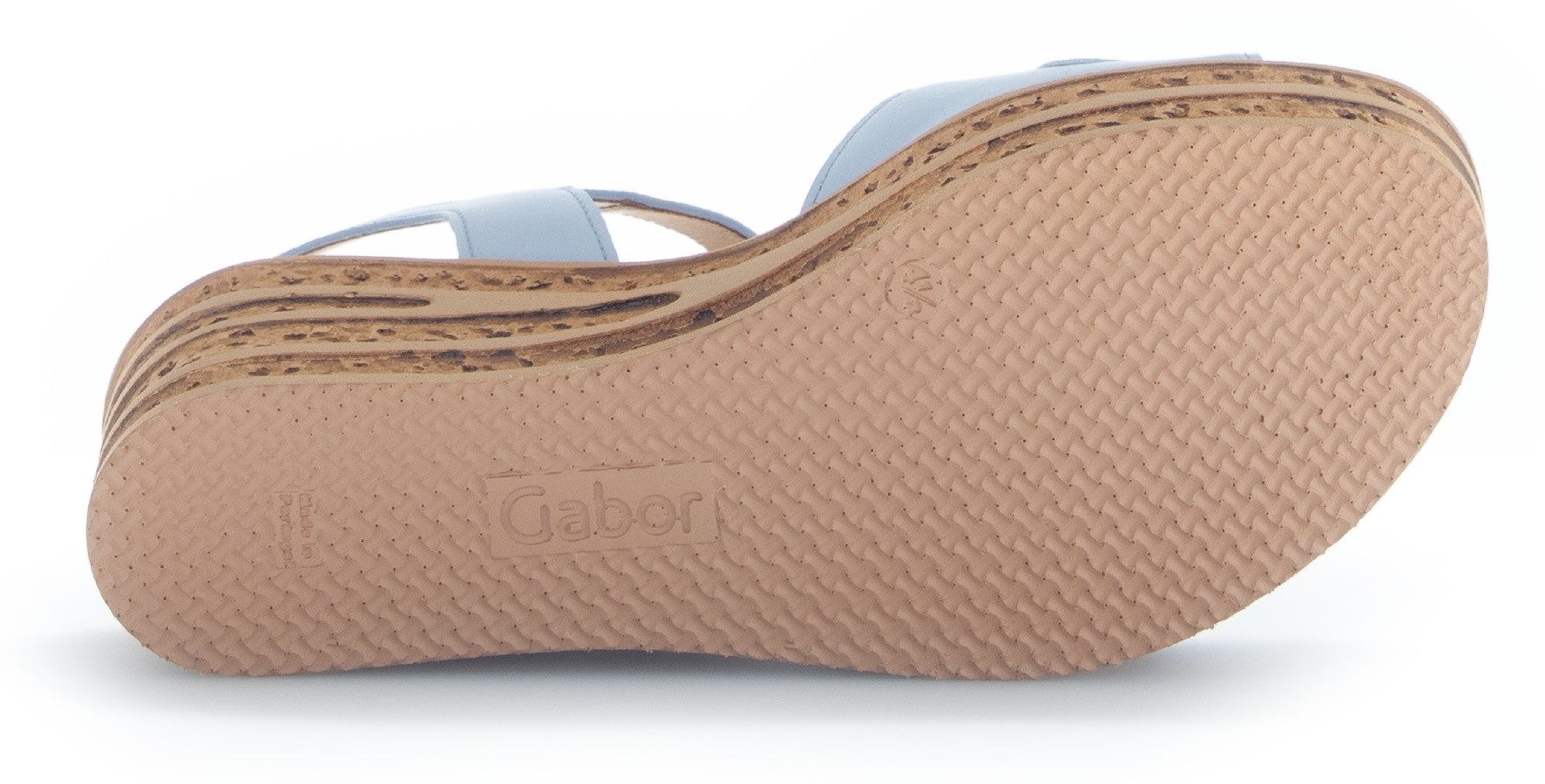 Gabor Sleehaksandaaltjes , sleehak, zomerschoen, bandensandaal met mooie decoratieve strik