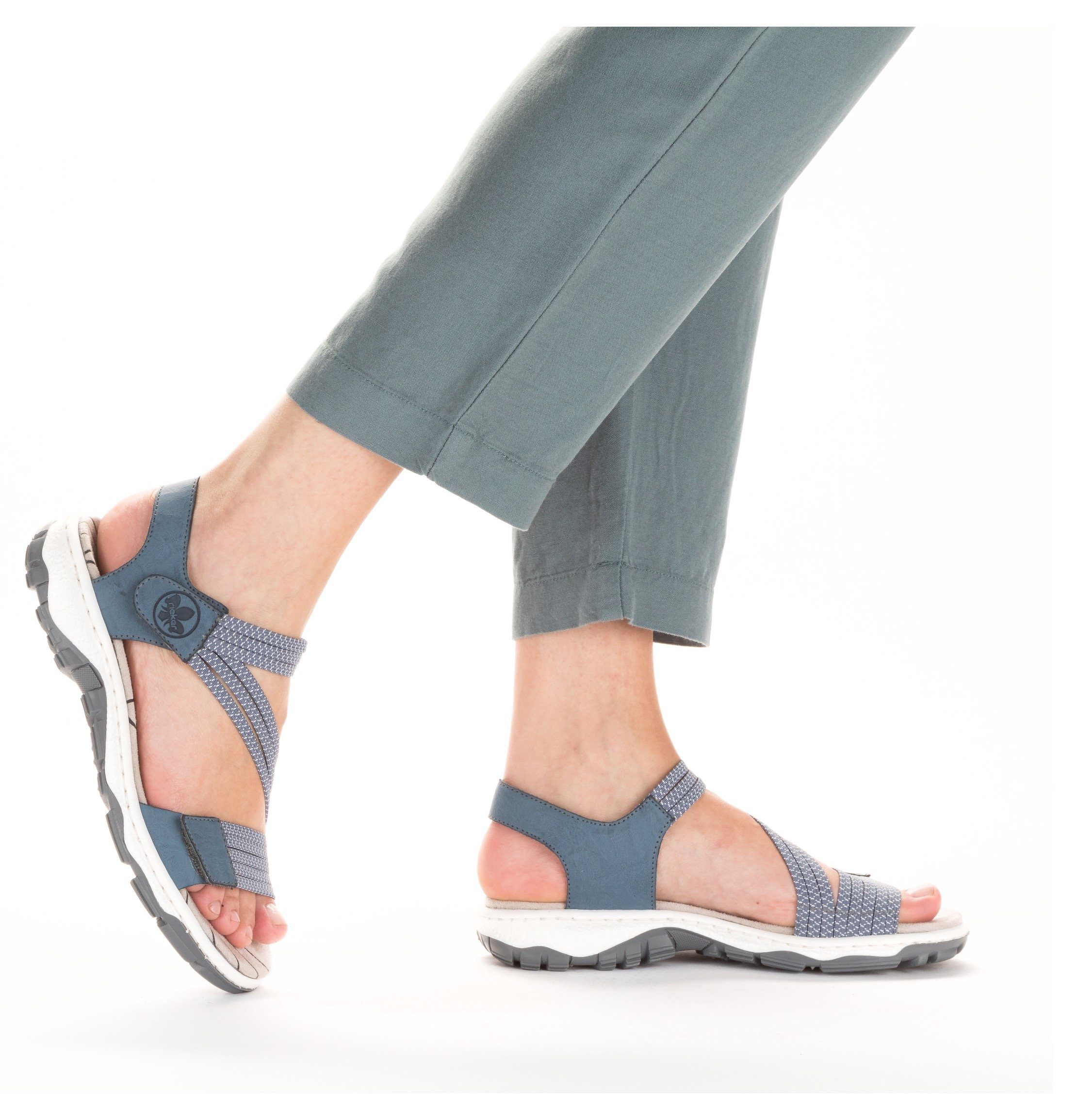 Rieker Sandalen zomerschoen, sandaal, klittenbandschoen, in sportieve uitstraling