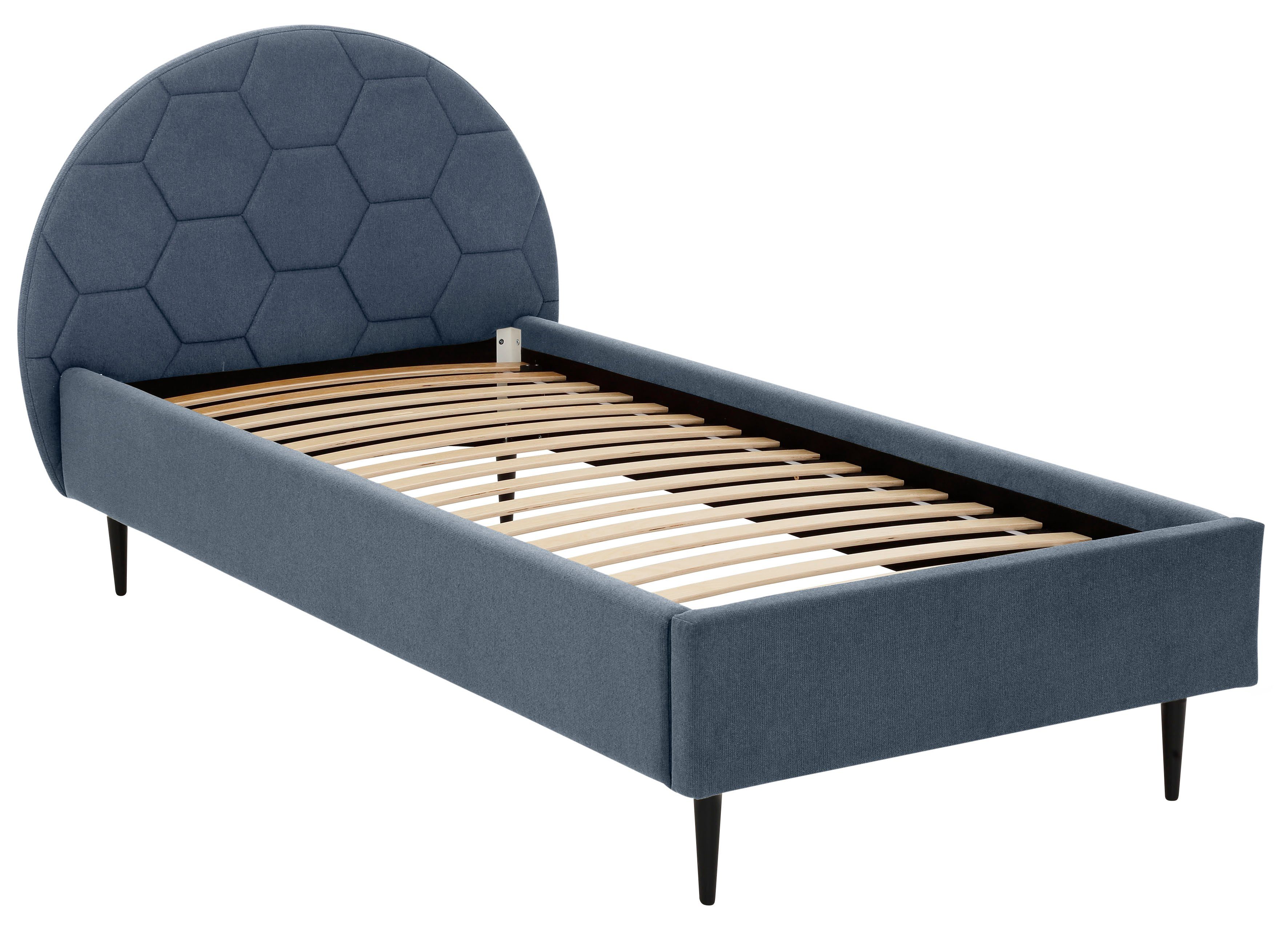 Lüttenhütt Gestoffeerd bed Gebko prettig bekleed hoofdbord met decoratief honingraatmotief
