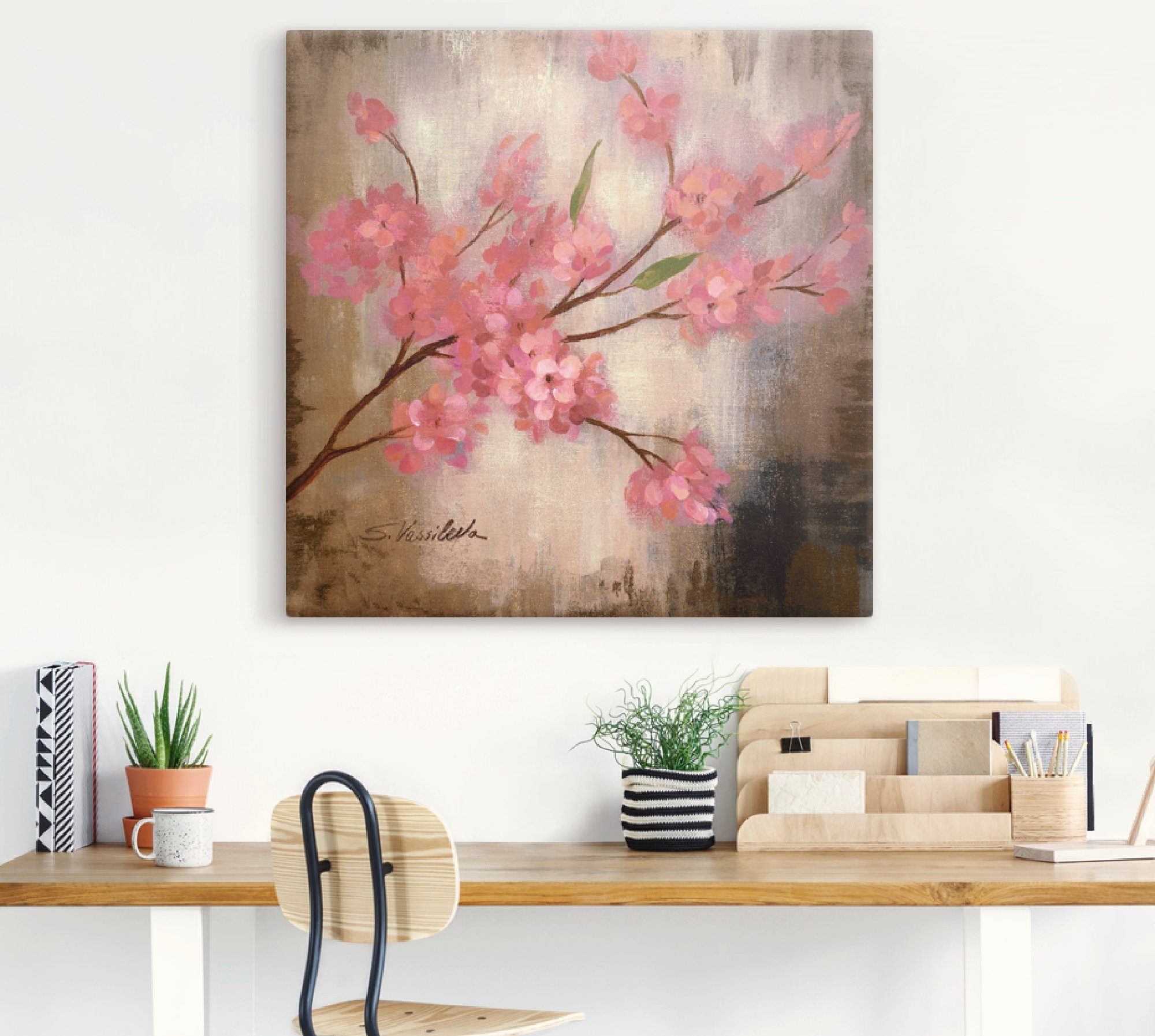 Artland Artprint op linnen Kersenbloesem I gespannen op een spieraam
